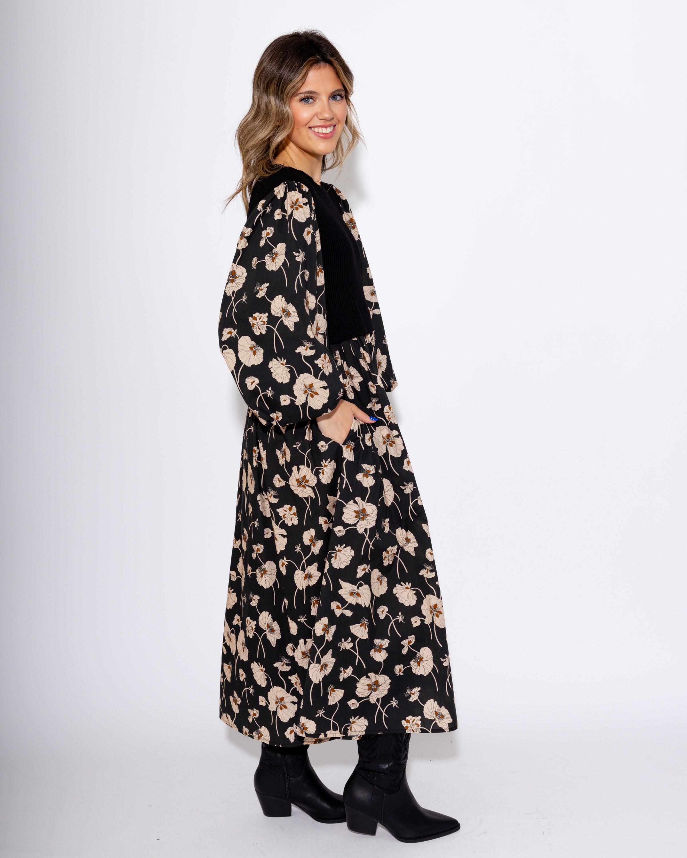 The Garden Layered Midi Dress