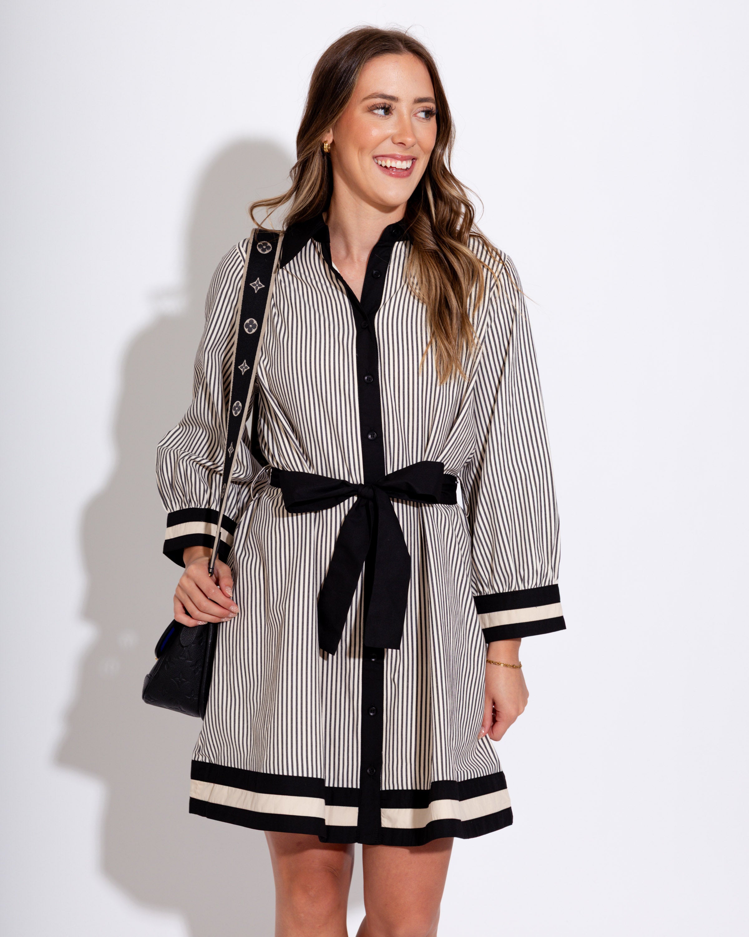 The Elevated Essential Tie Mini Dress