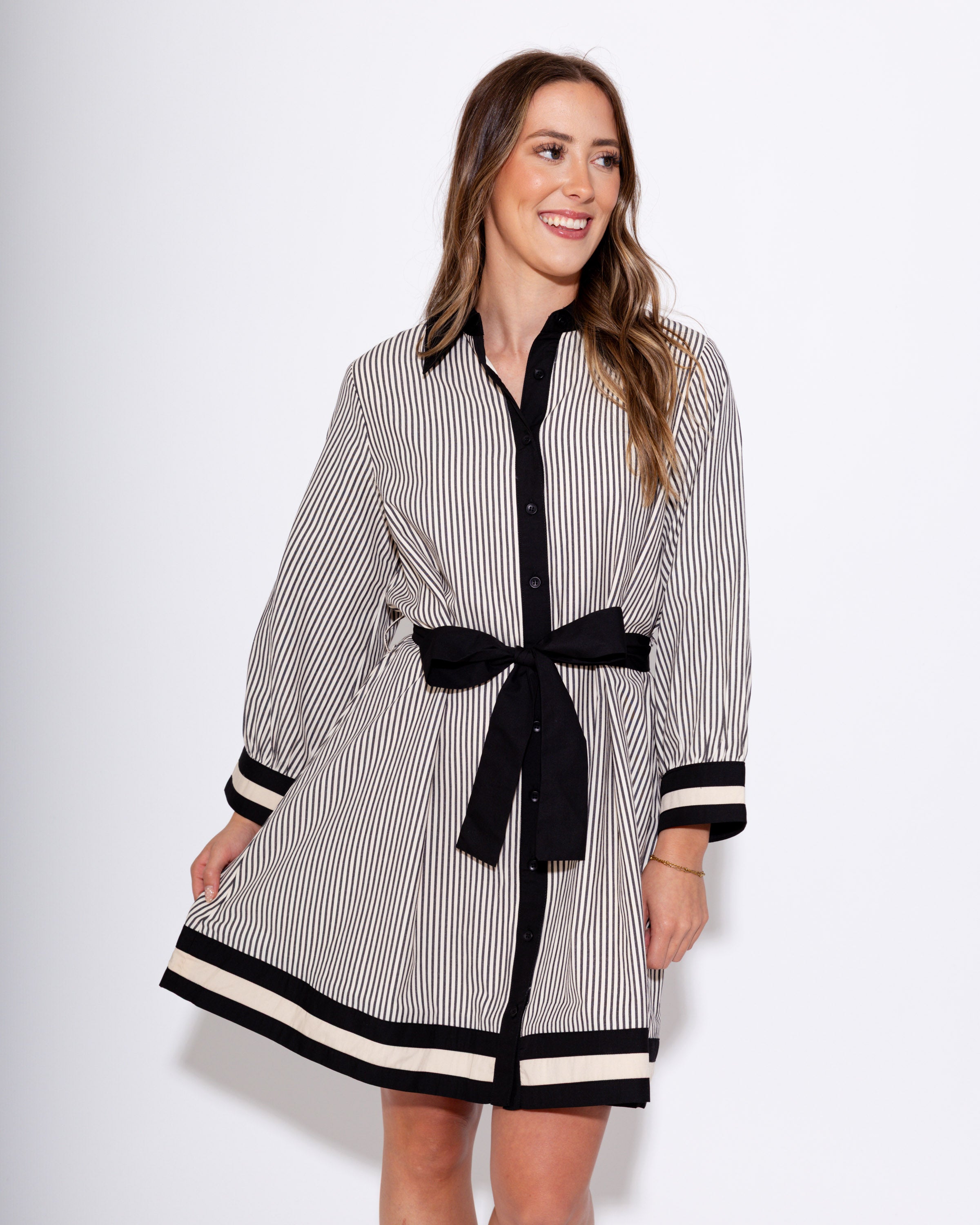 The Elevated Essential Tie Mini Dress