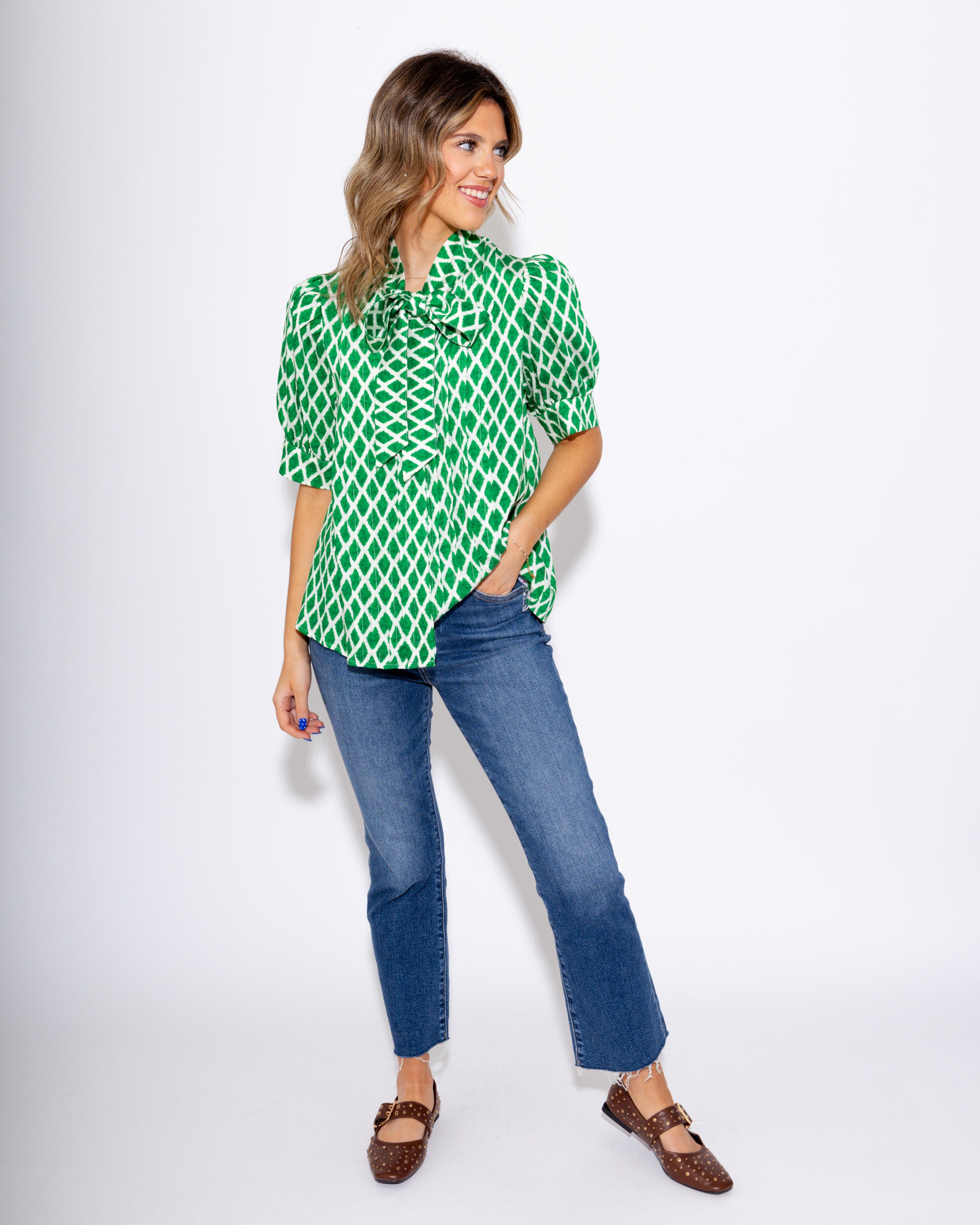 Diamond Darling Top in Green