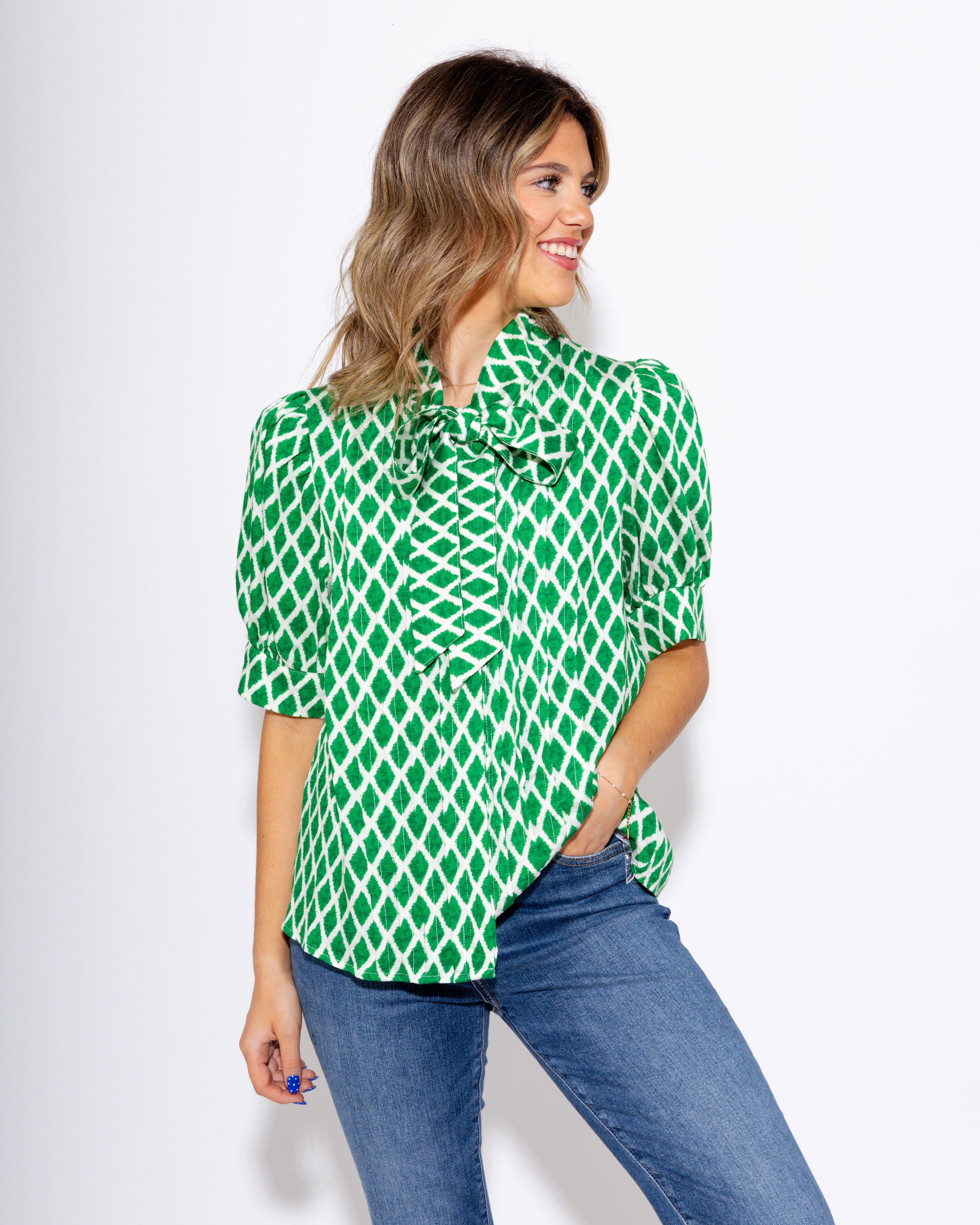 Diamond Darling Top in Green