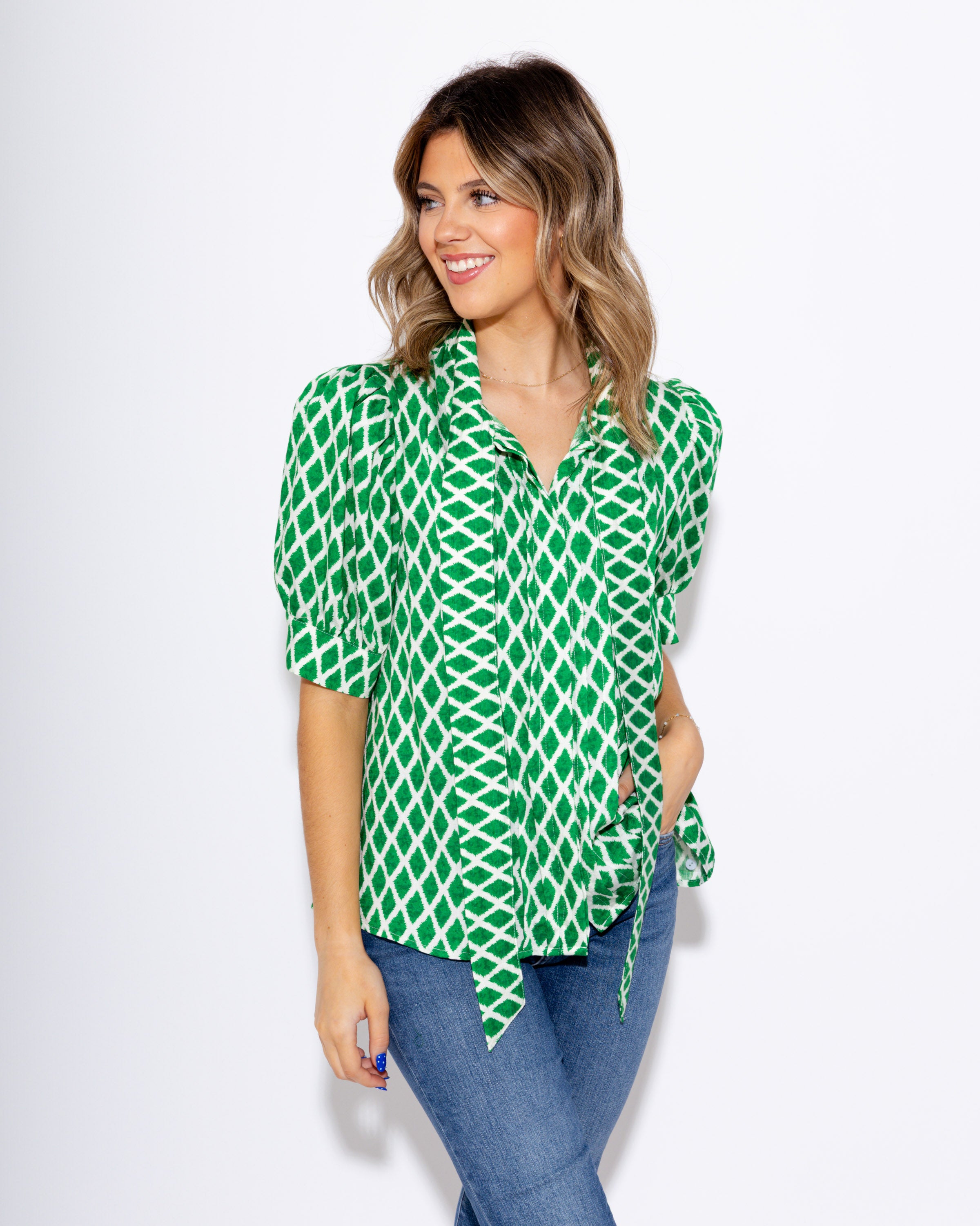 Diamond Darling Top in Green