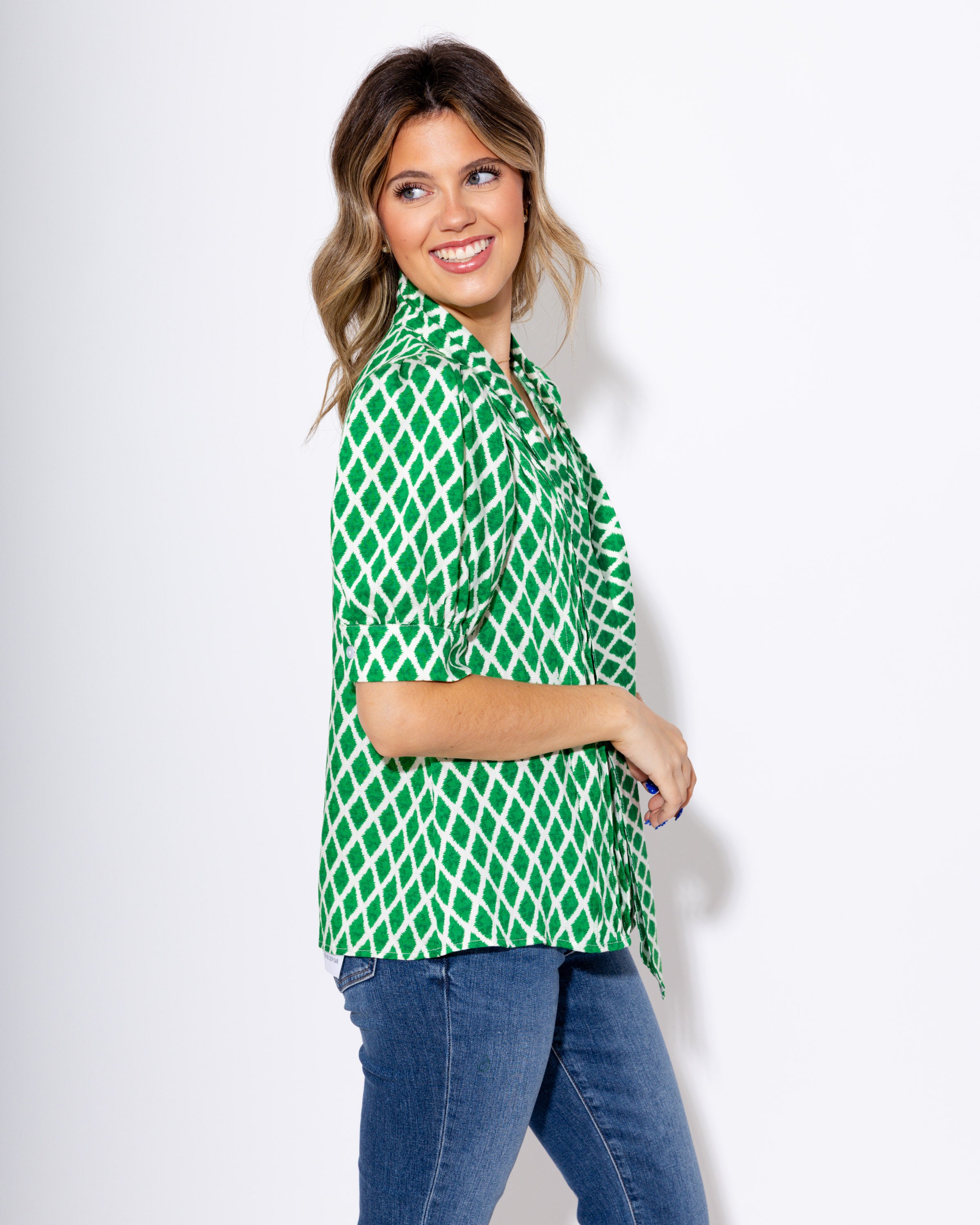 Diamond Darling Top in Green