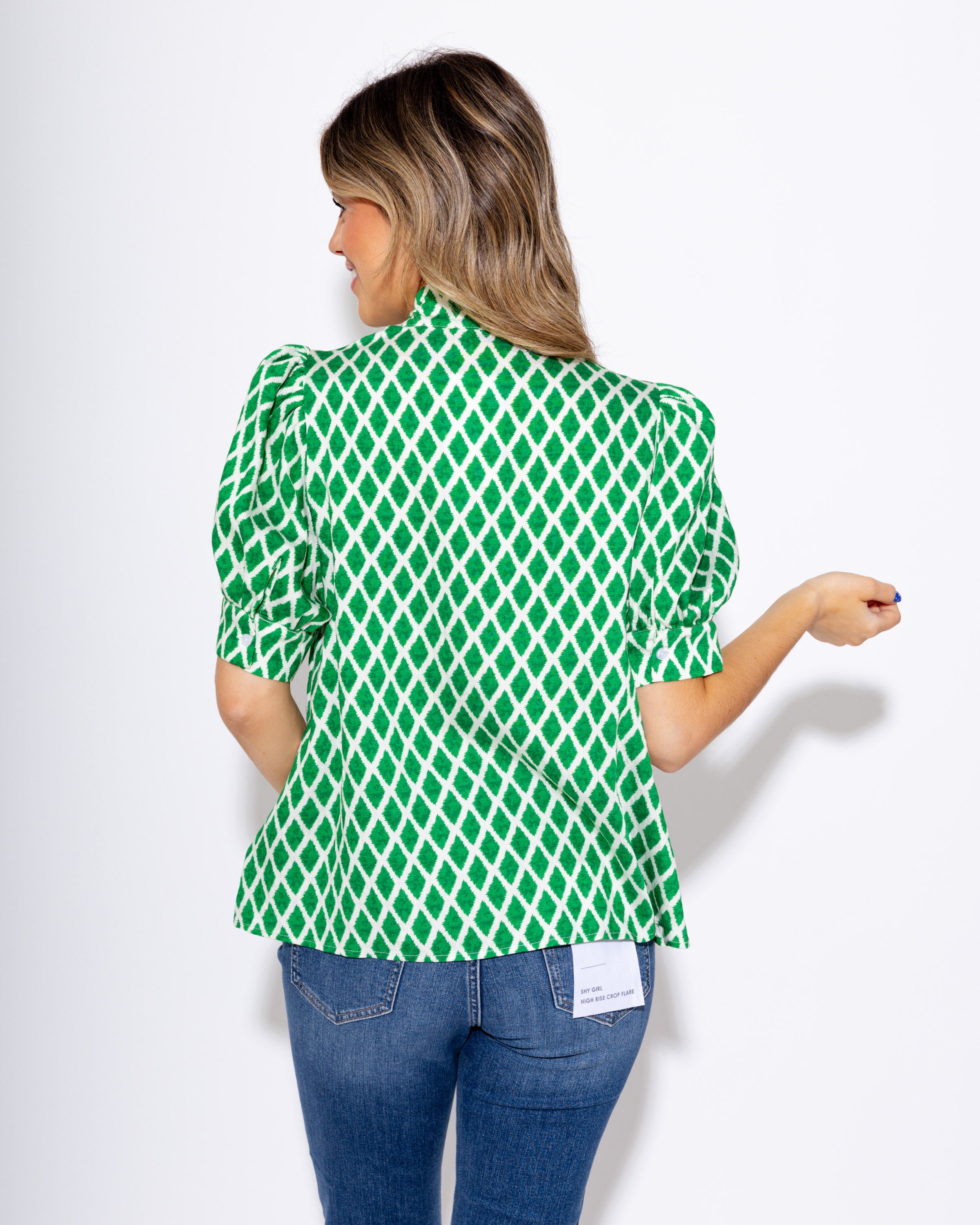 Diamond Darling Top in Green