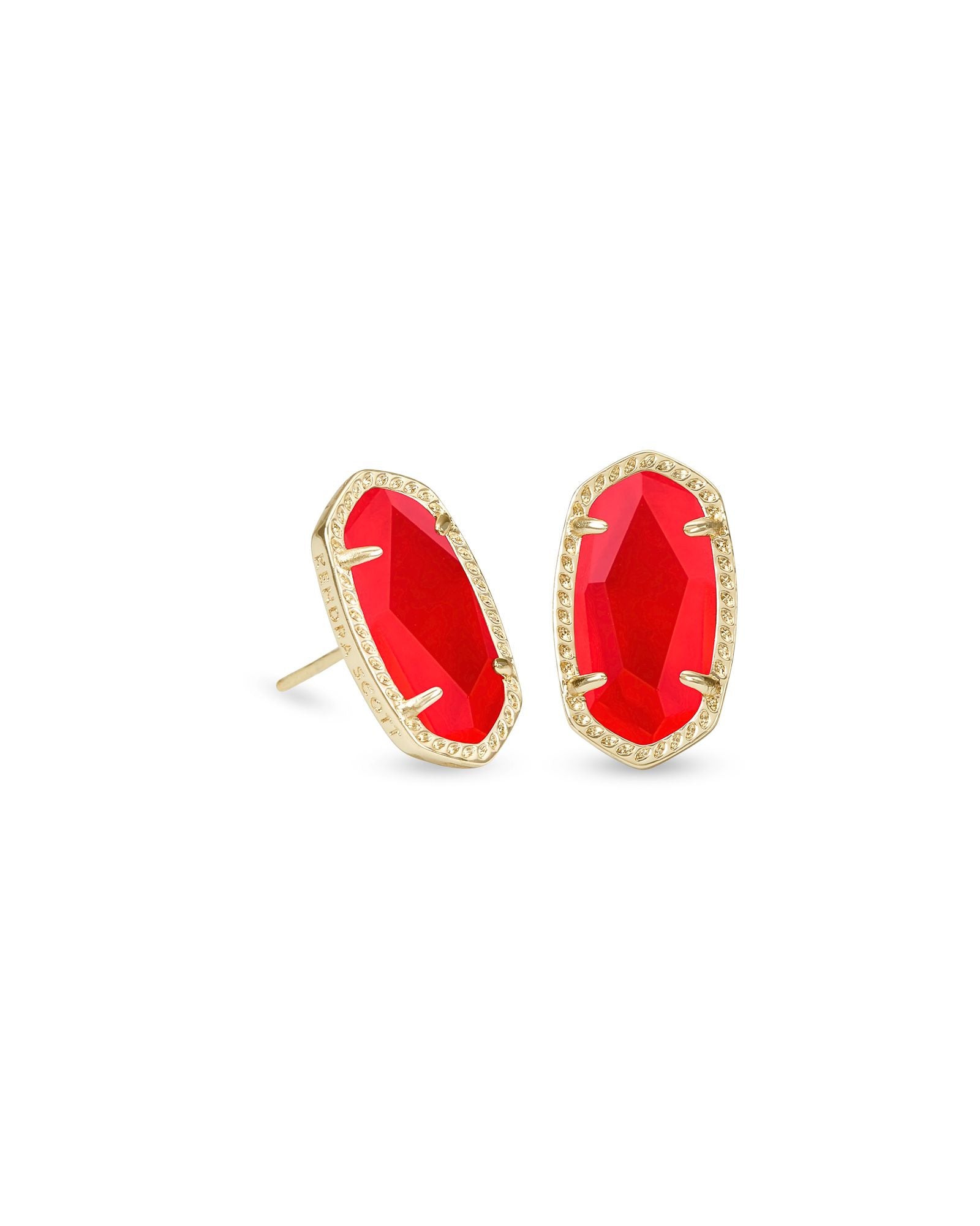 Ellie Earring in Gold Red Illusion