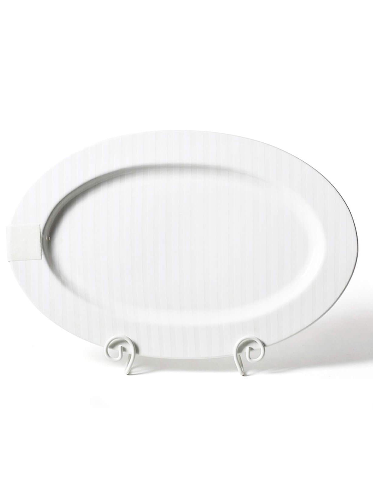 White Stripe Big Entertaining Oval Platter