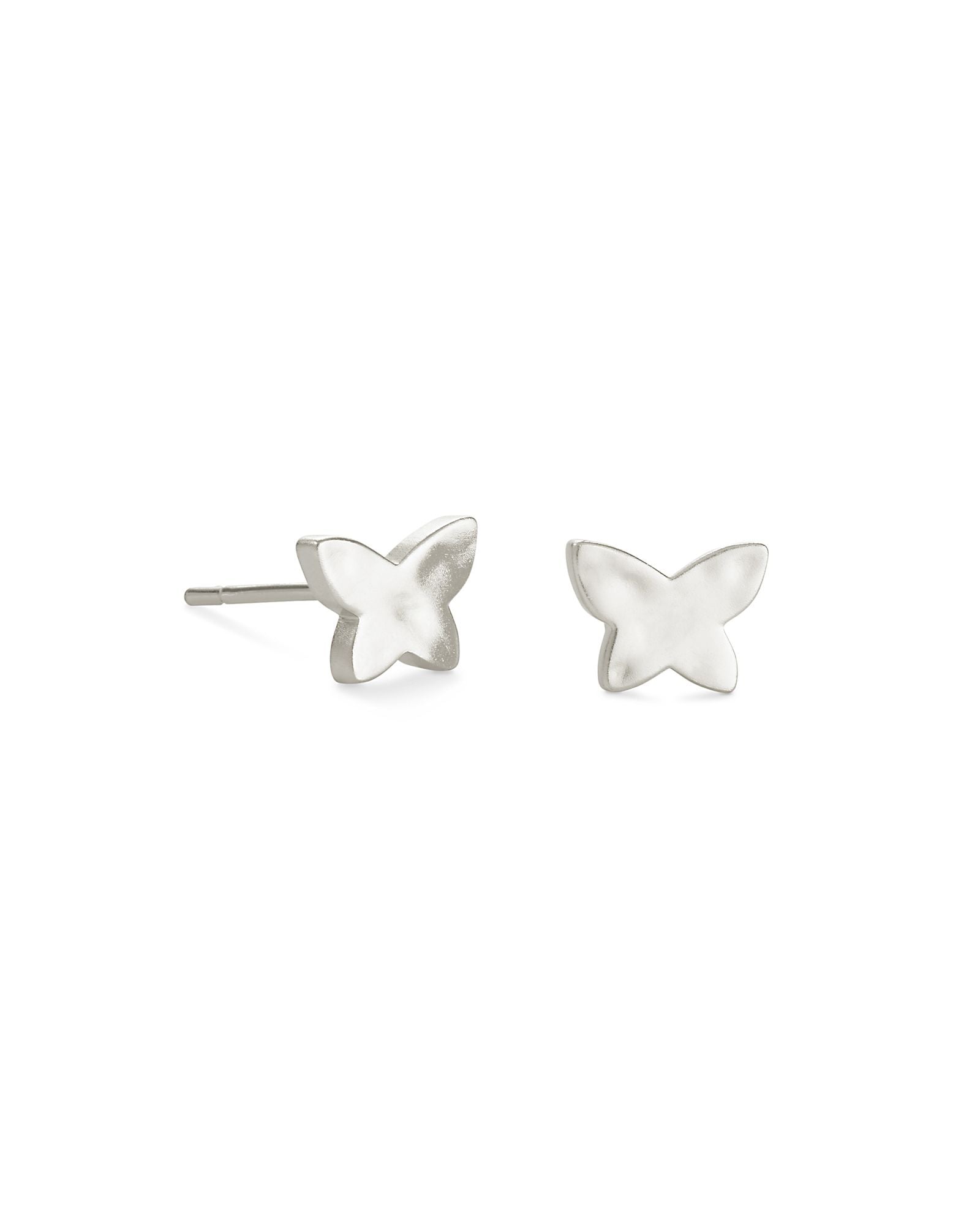 Lillia Butterfly Earrings in Silver Metal