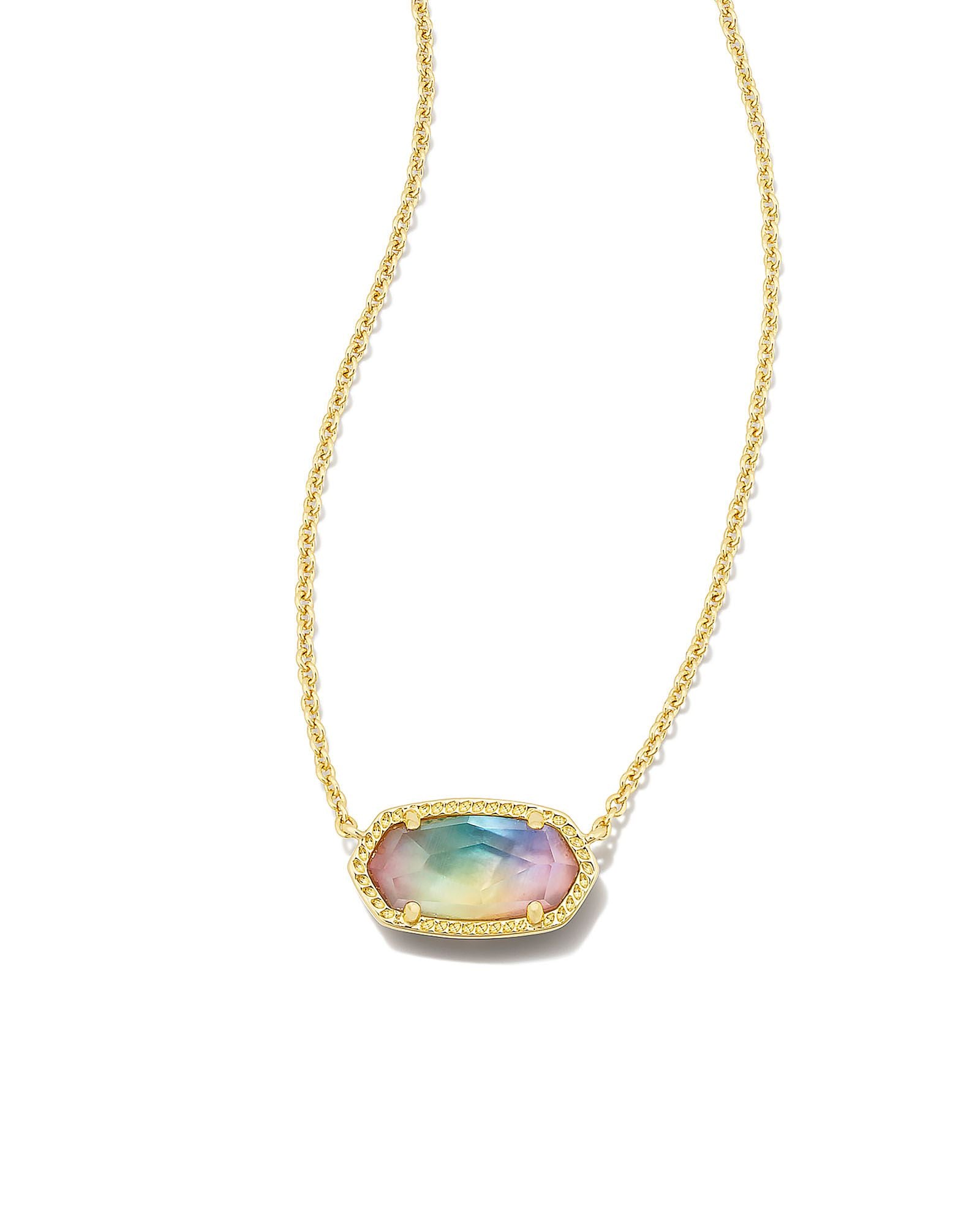 Elisa Necklace in Gold Yellow Watercolor Illusion