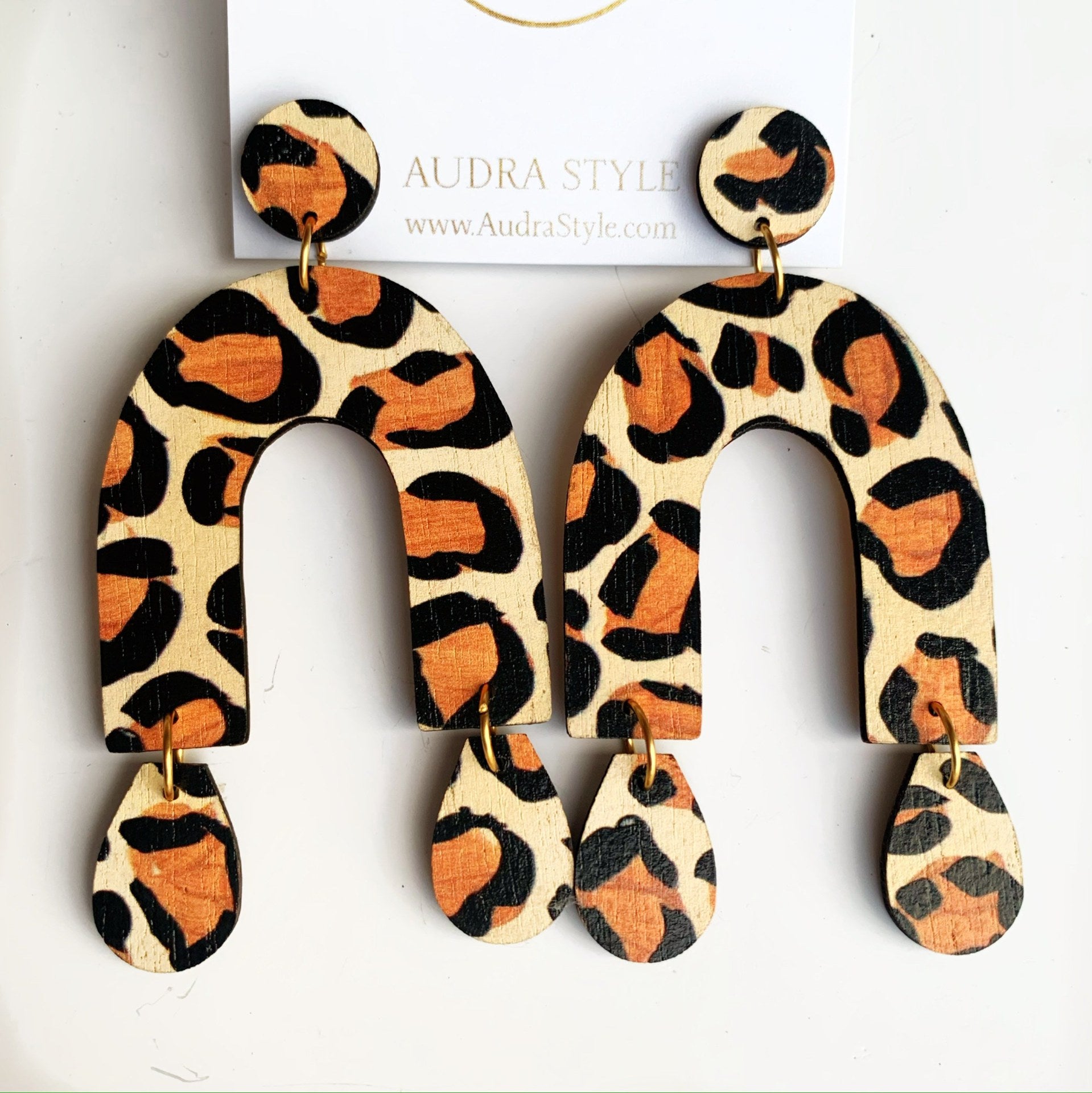 The Chrissy Earrings in Leopard