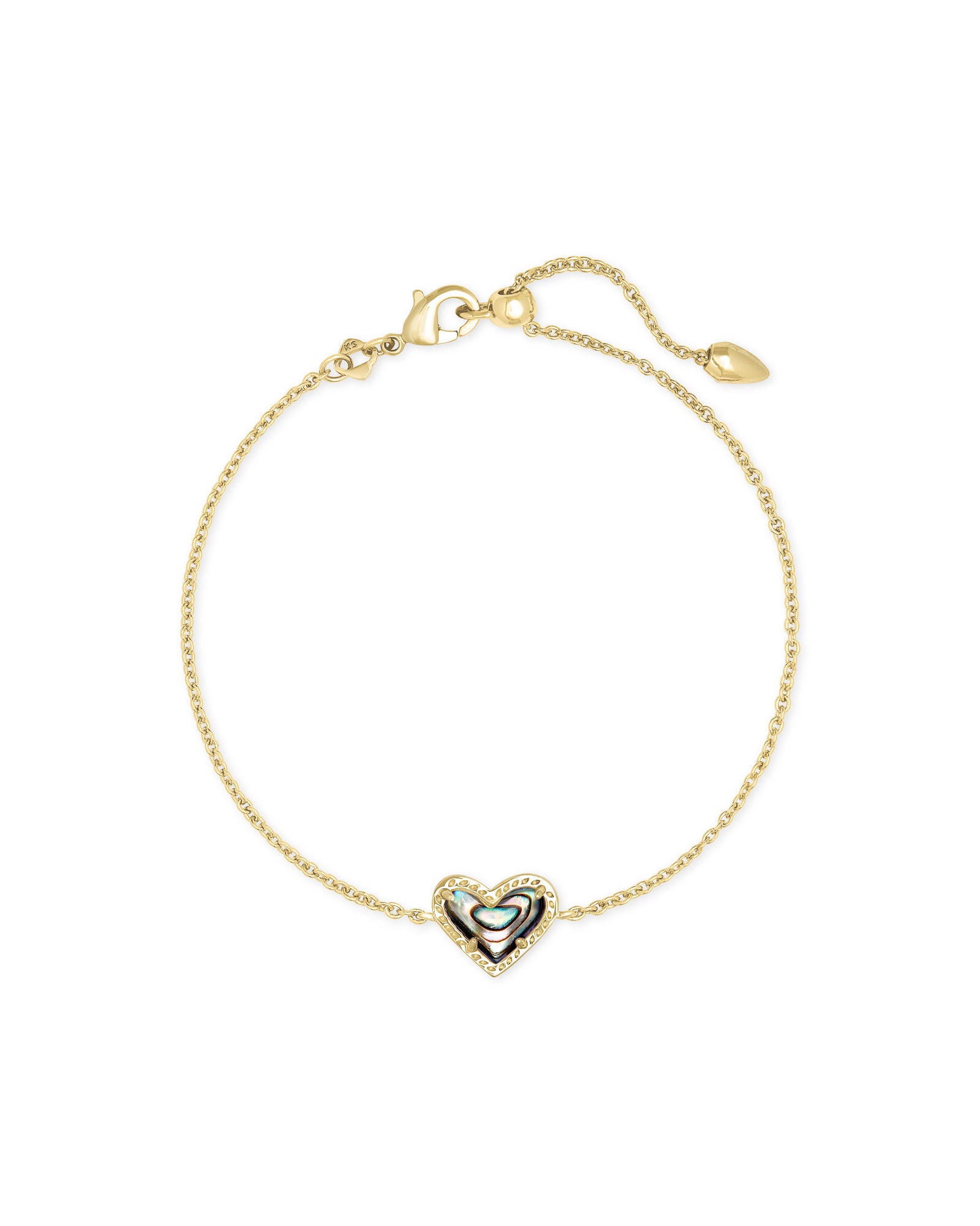 Ari Heart Bracelet in Gold Abalone