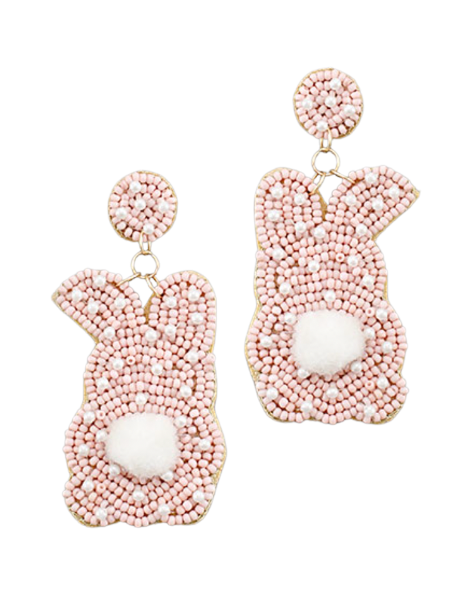 Easter Bunny Beaded Earring