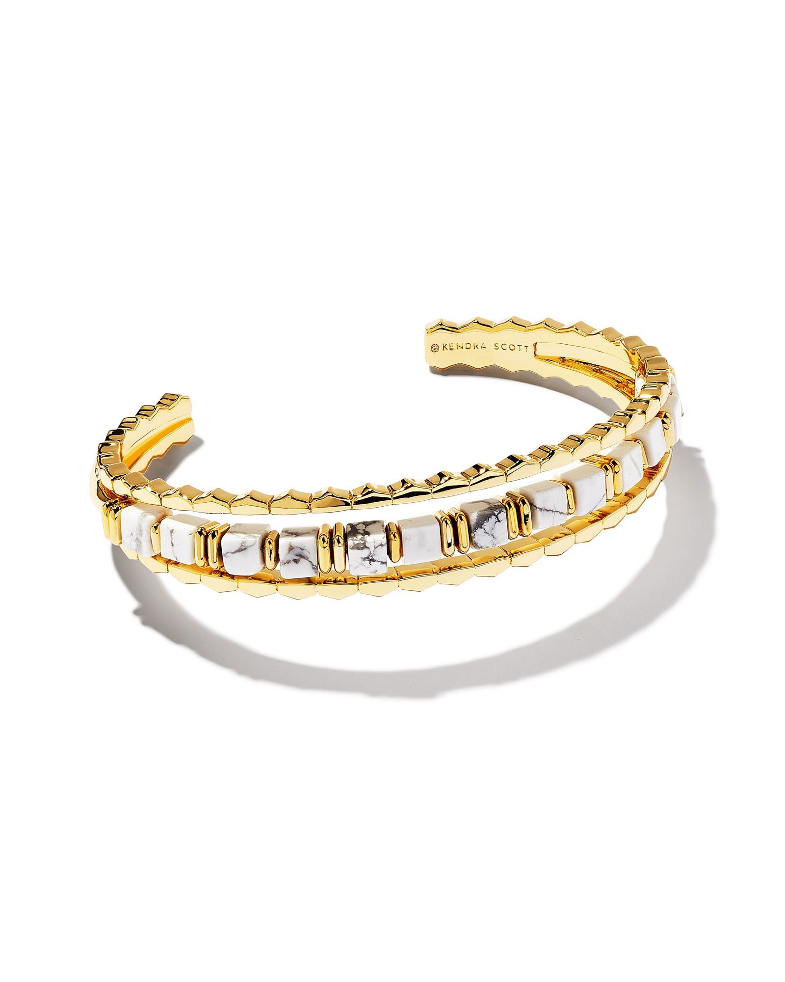 Ember Gold Bracelet in White Howlite