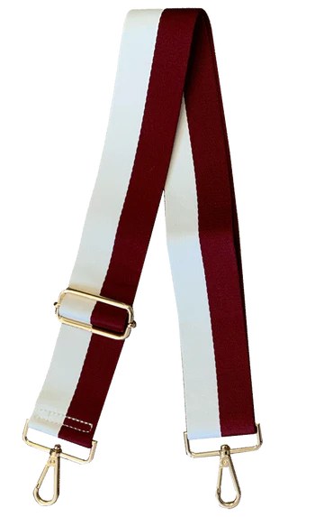 Game Day Bag Strap in Maroon/White