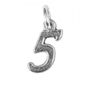 Number Charms - Silver