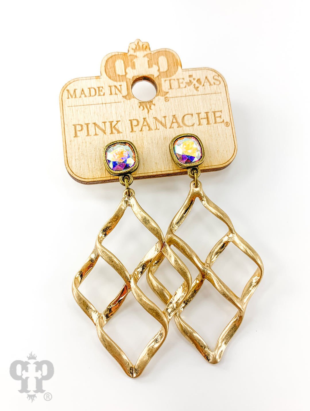 Gold Waffle PP Earrings