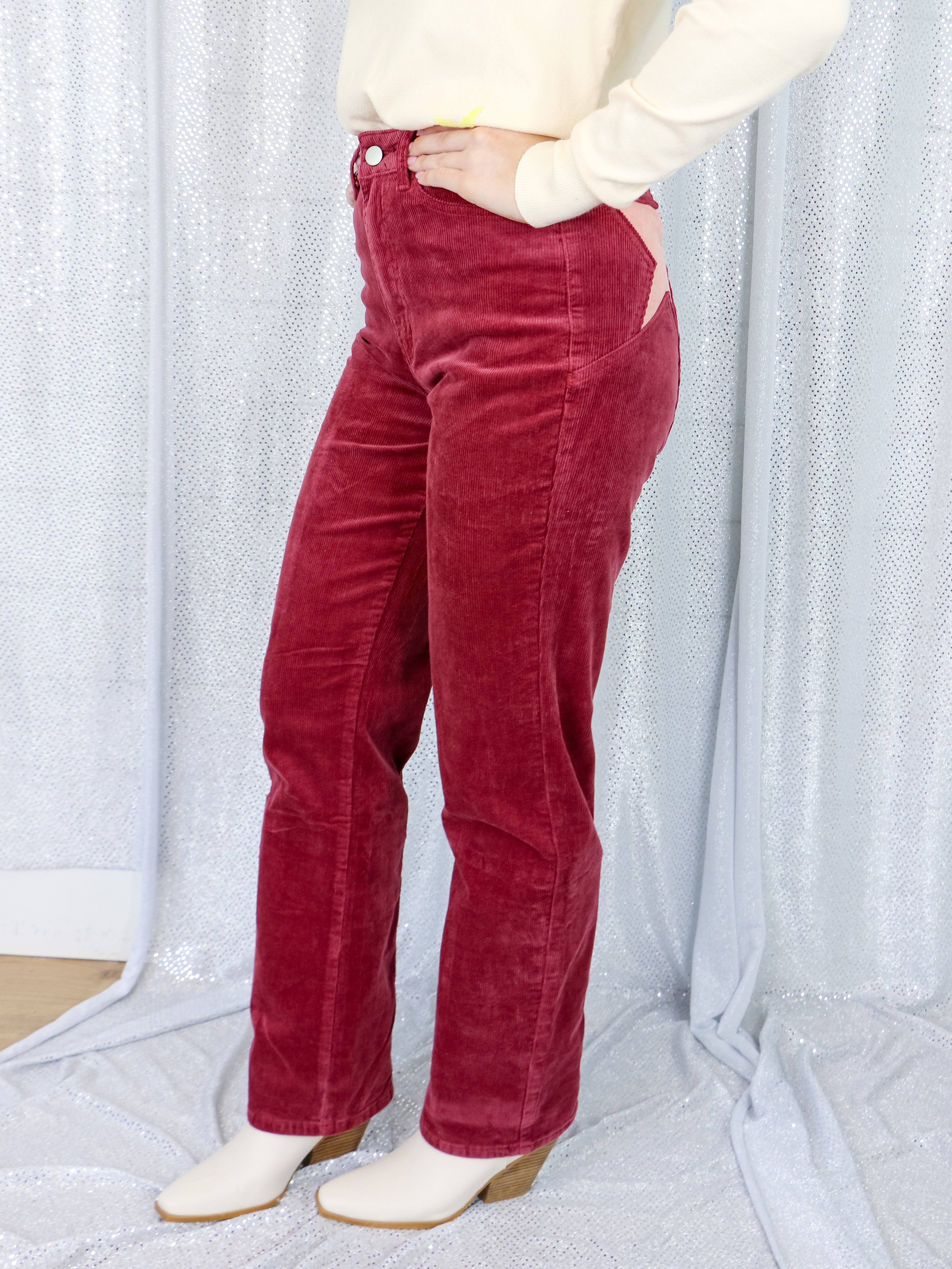 Star Of The Night Pants in Burgundy