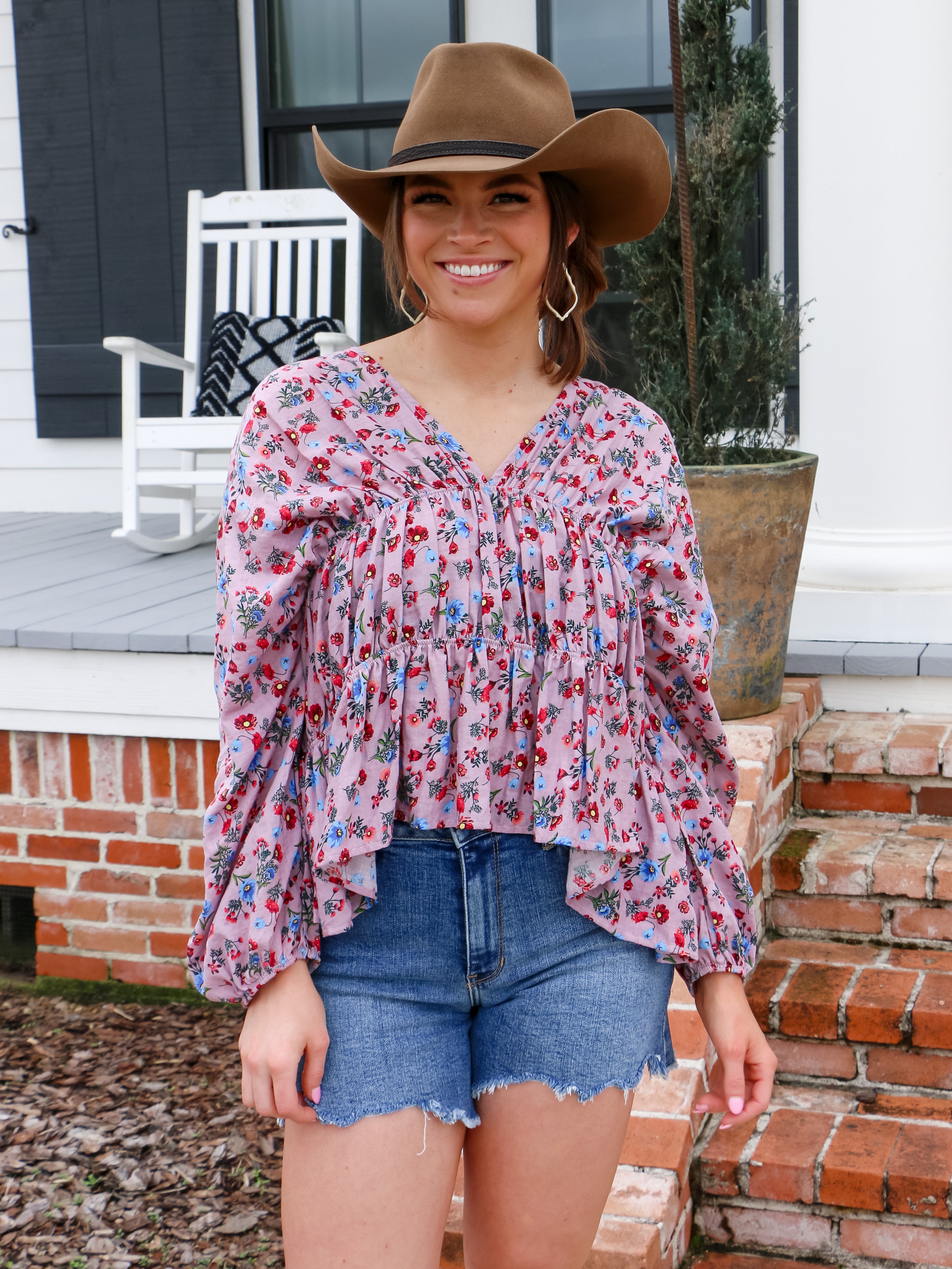 Southern Bell Loose Fit Blouse Top