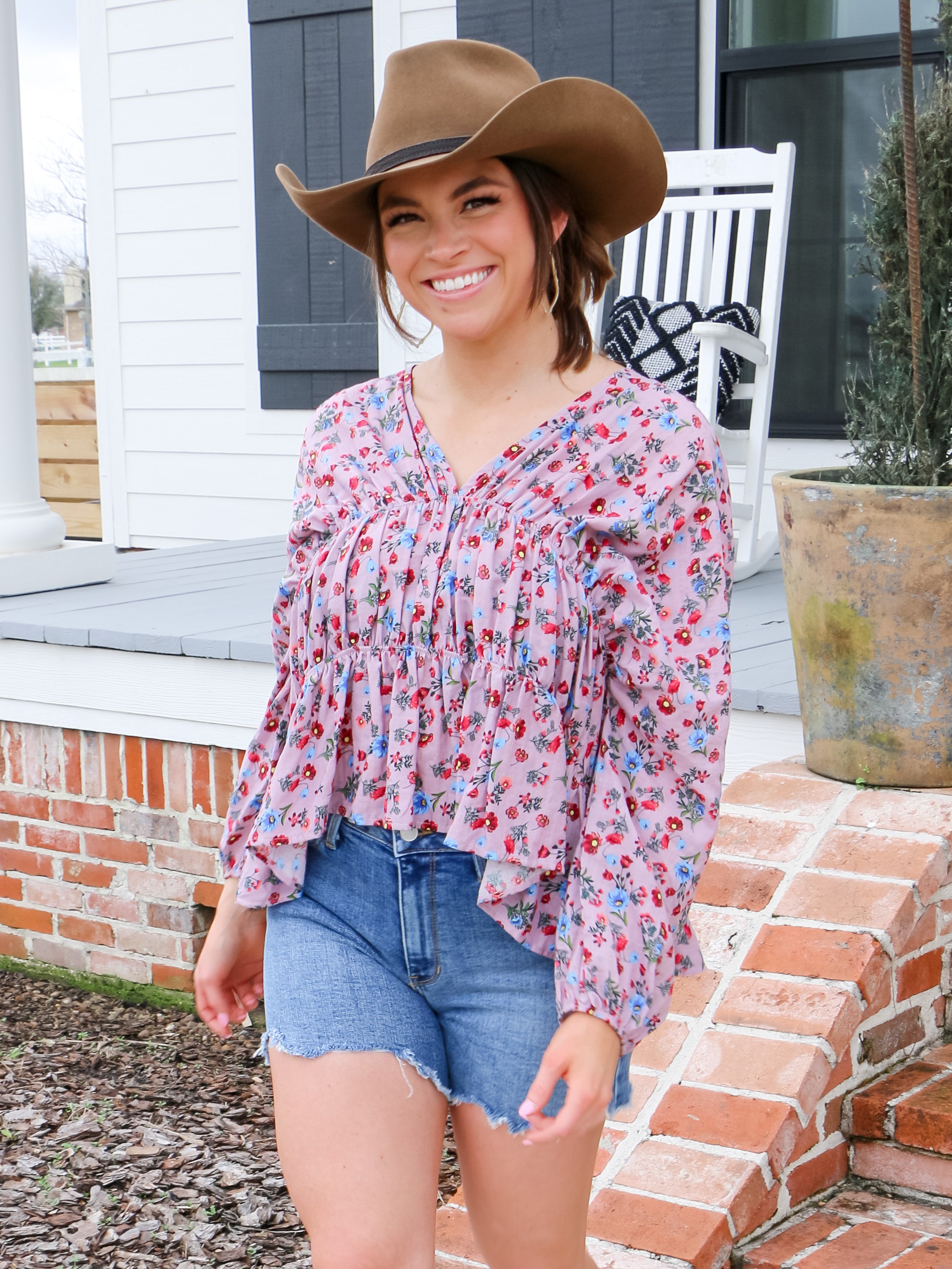 Southern Bell Loose Fit Blouse Top