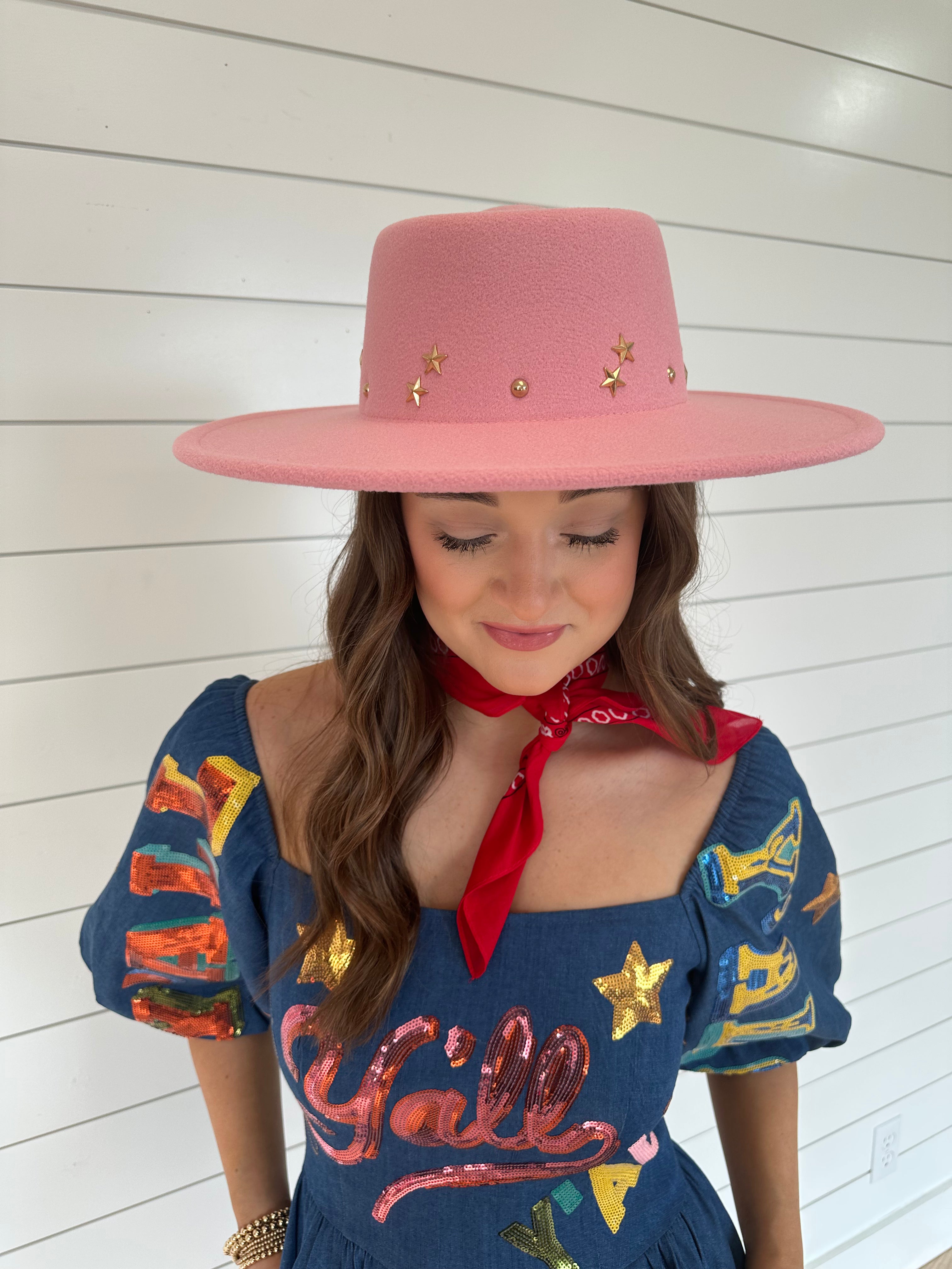 Western Charm Hat in Pink