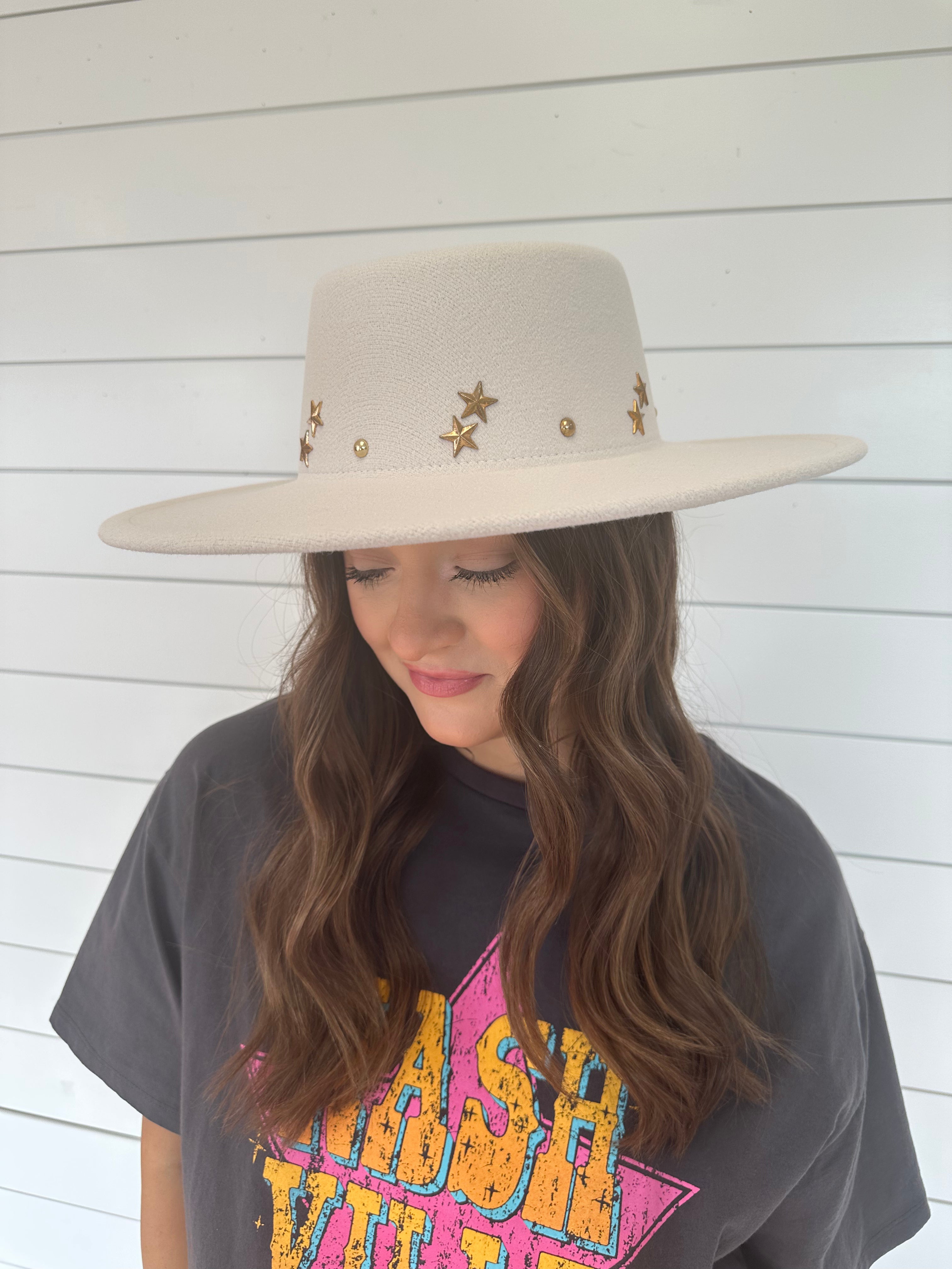 Western Charm Hat in Ivory
