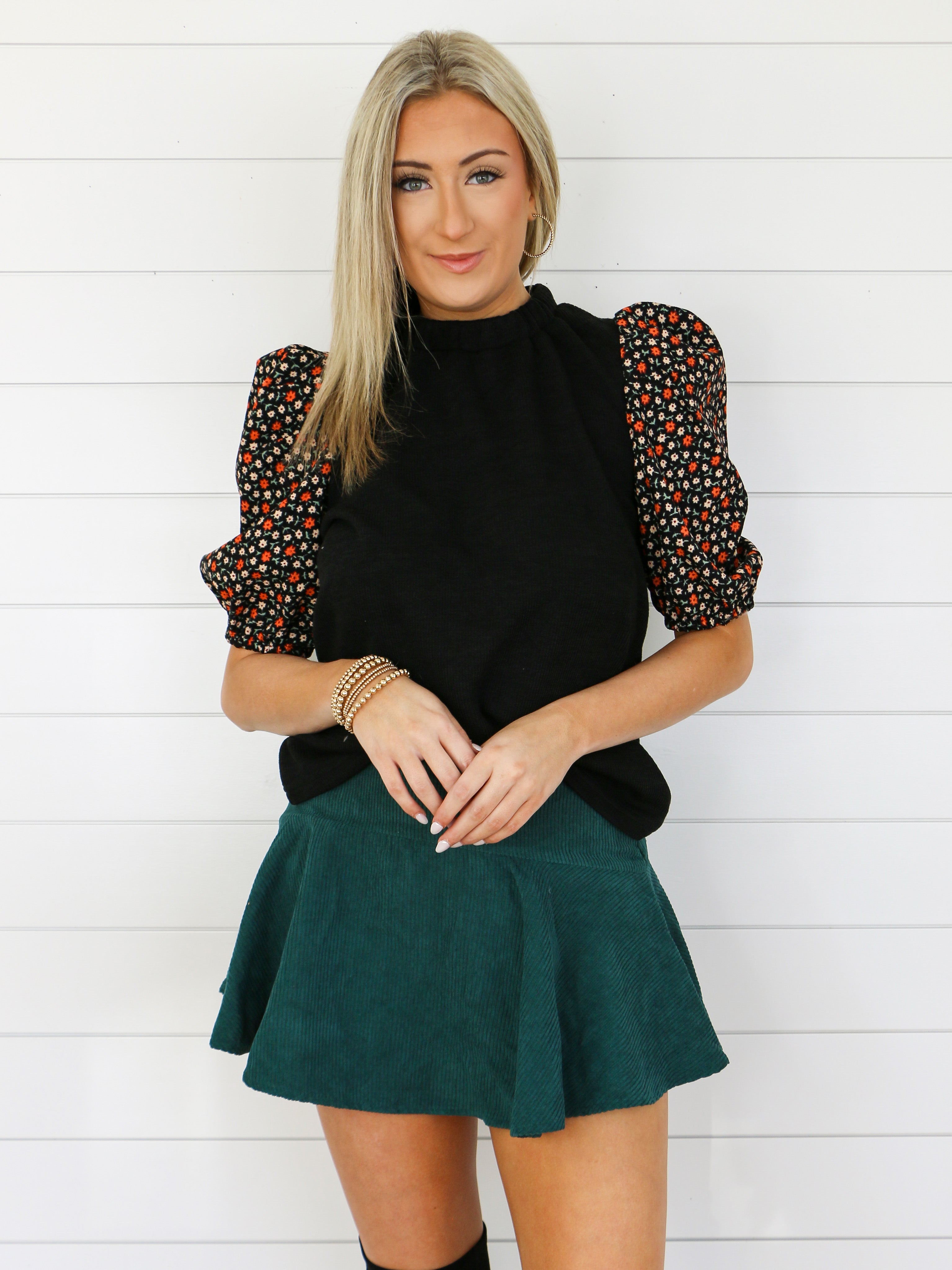 Winter Nights Skirt in Forest Green