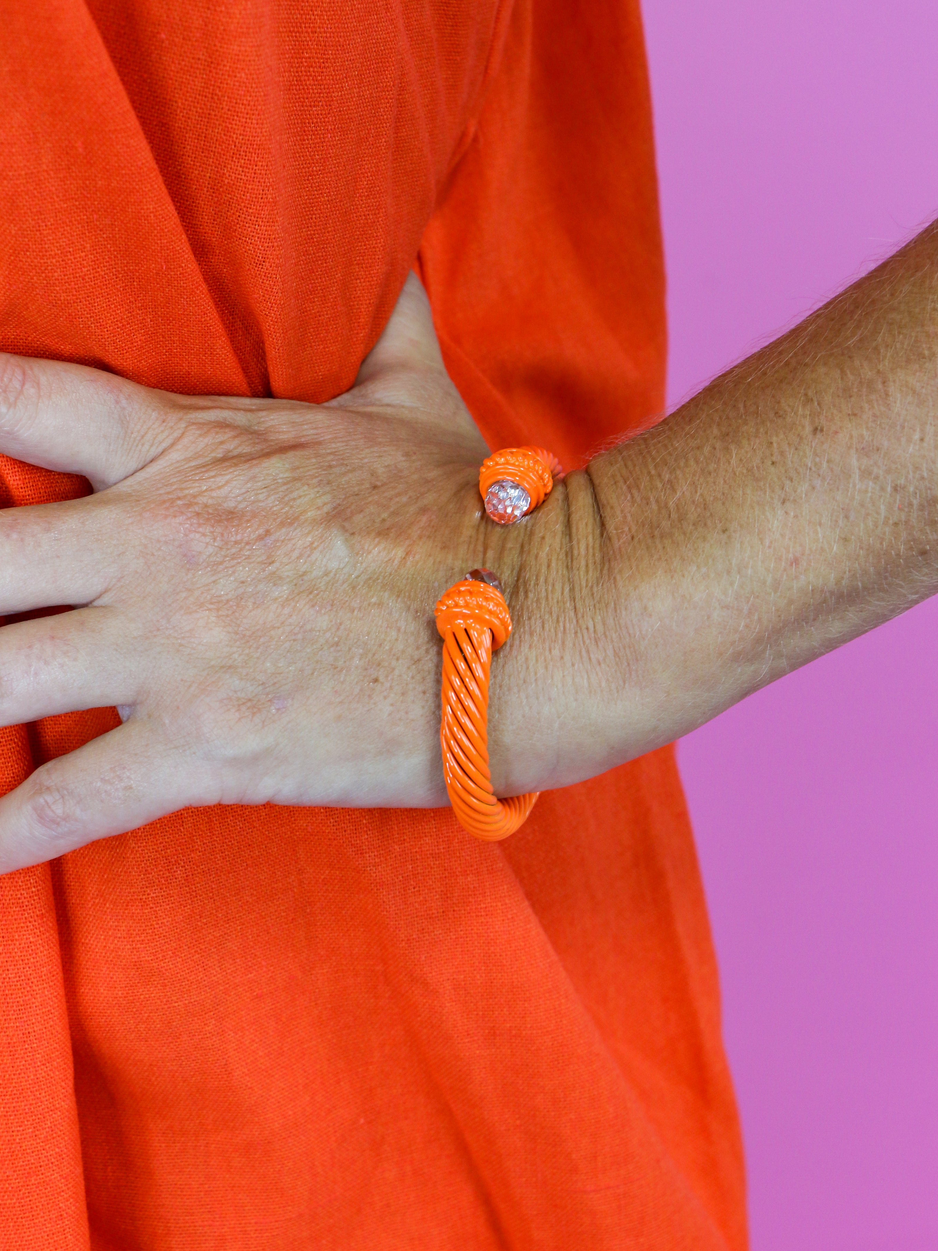Orange Cuff Bracelet
