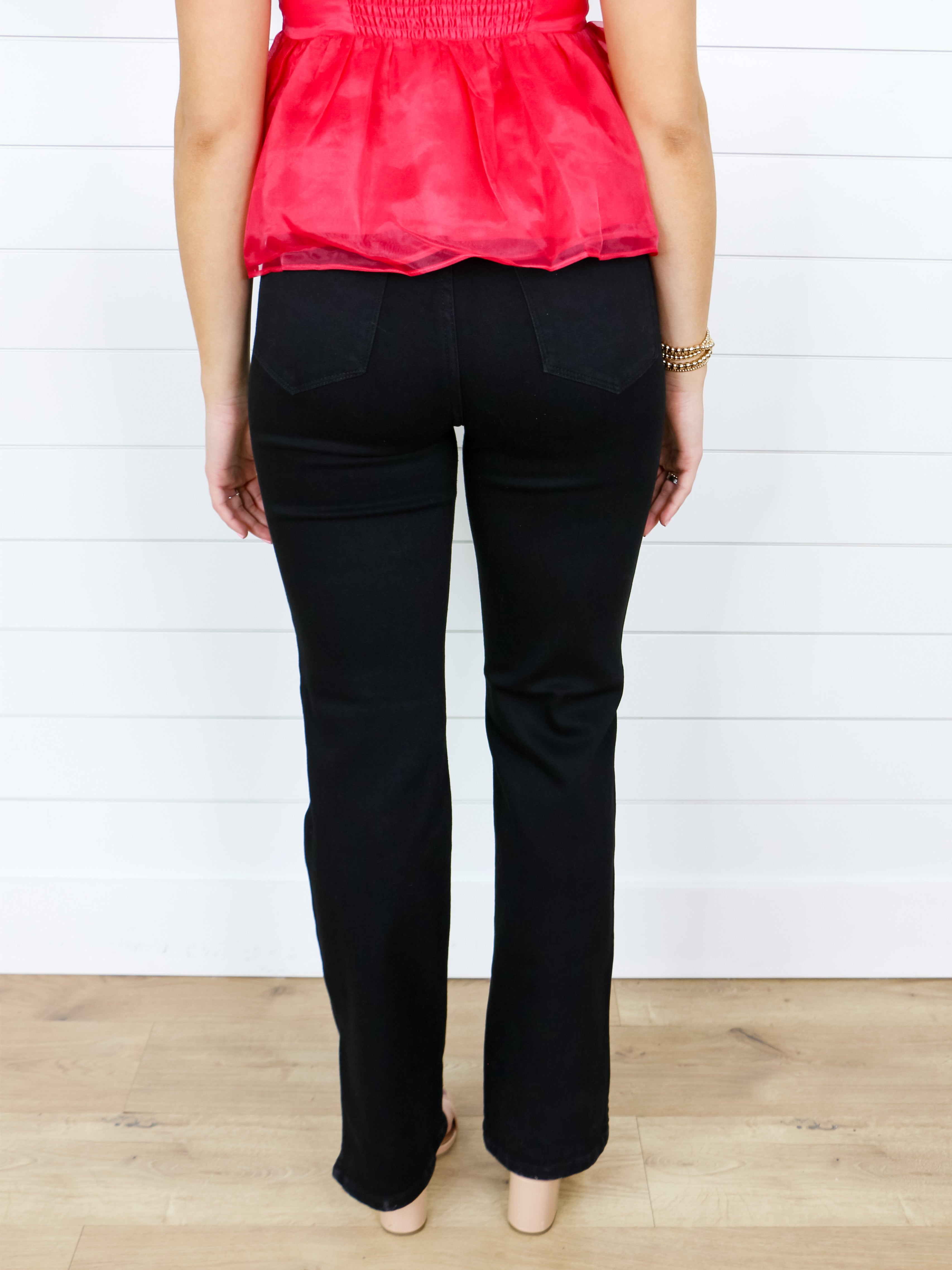 Addy Black Straight Jeans