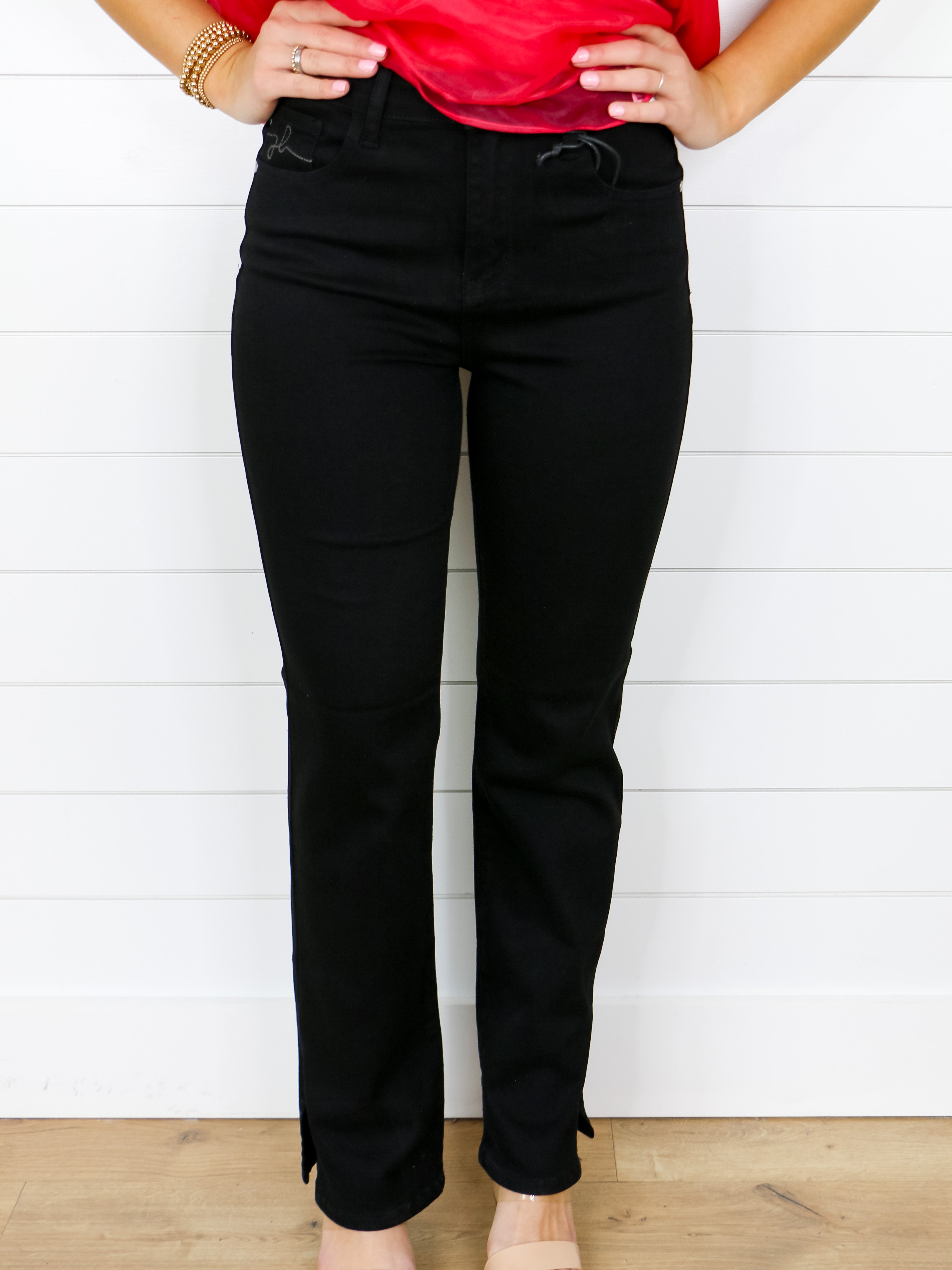 Addy Black Straight Jeans
