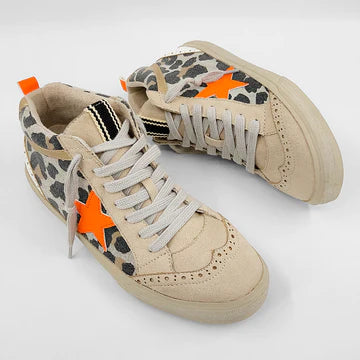 Paulina Leopard Distressed Sneakers