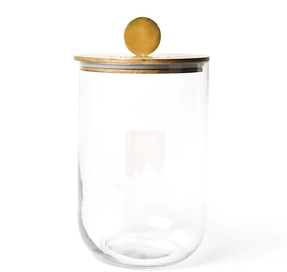 Mini Wooden Lid Happy Everything Glass Jar