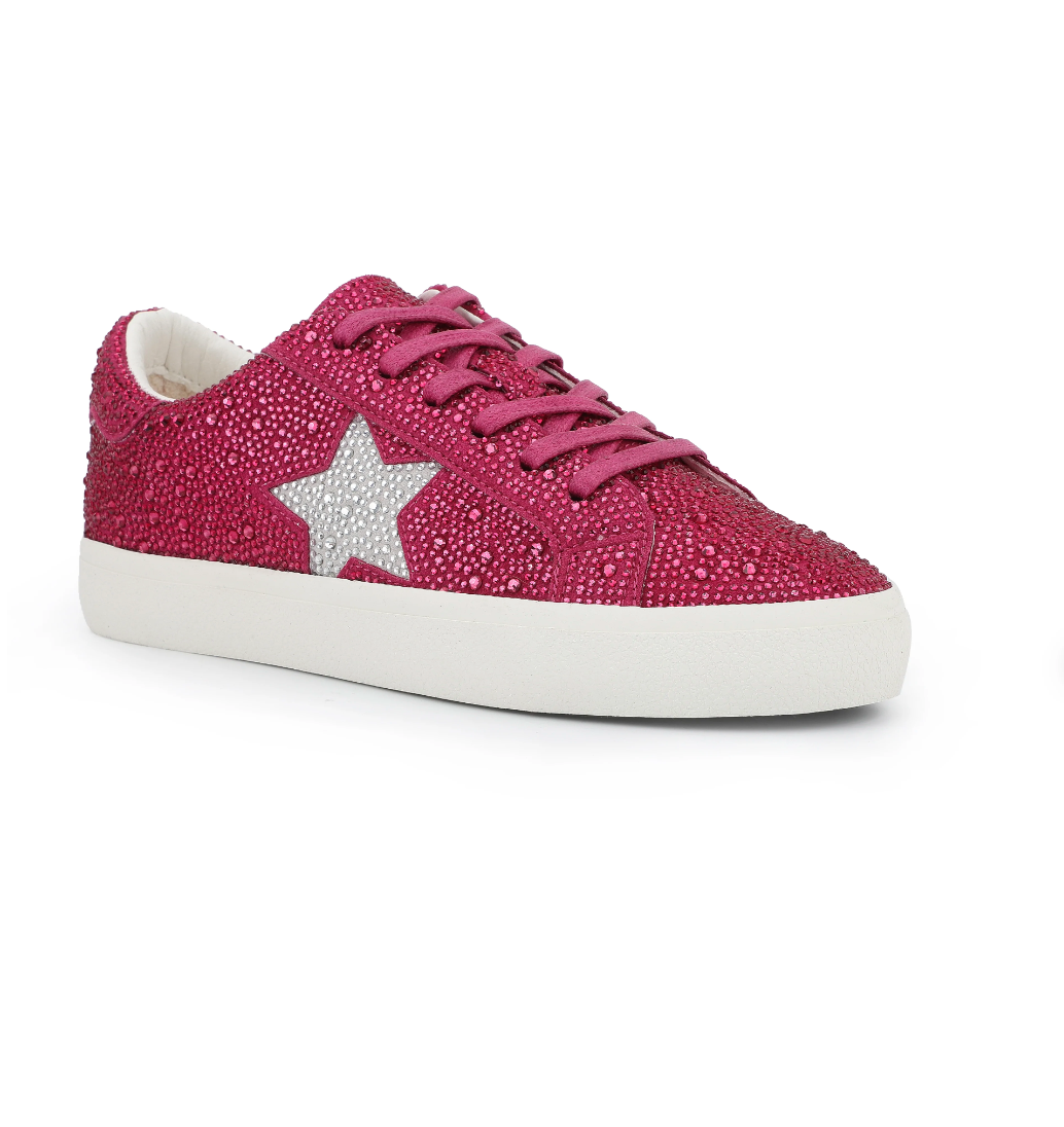 Pink Rhinestone VH Silver Star Sneaker