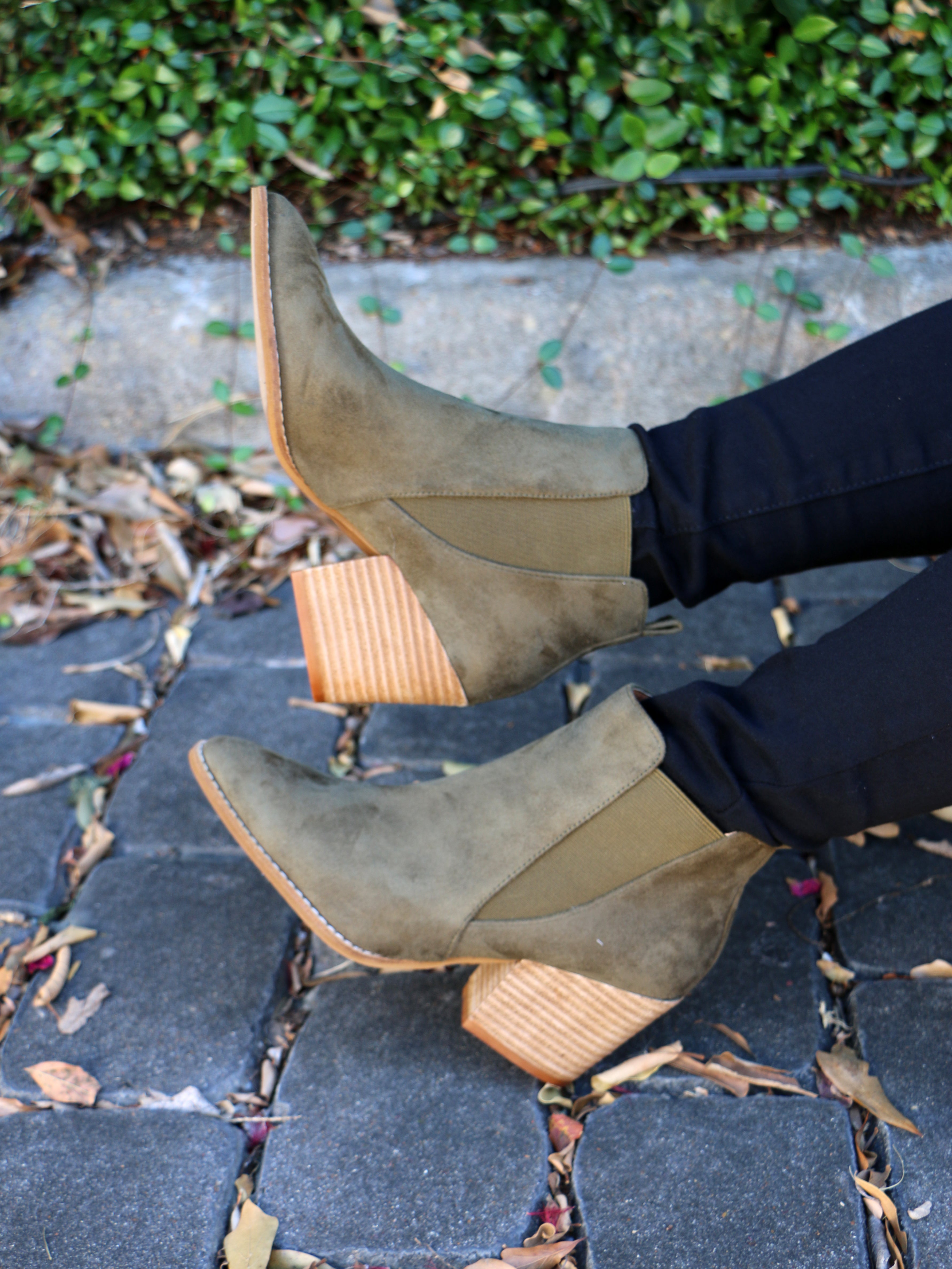 The Gabby Booties in Olive