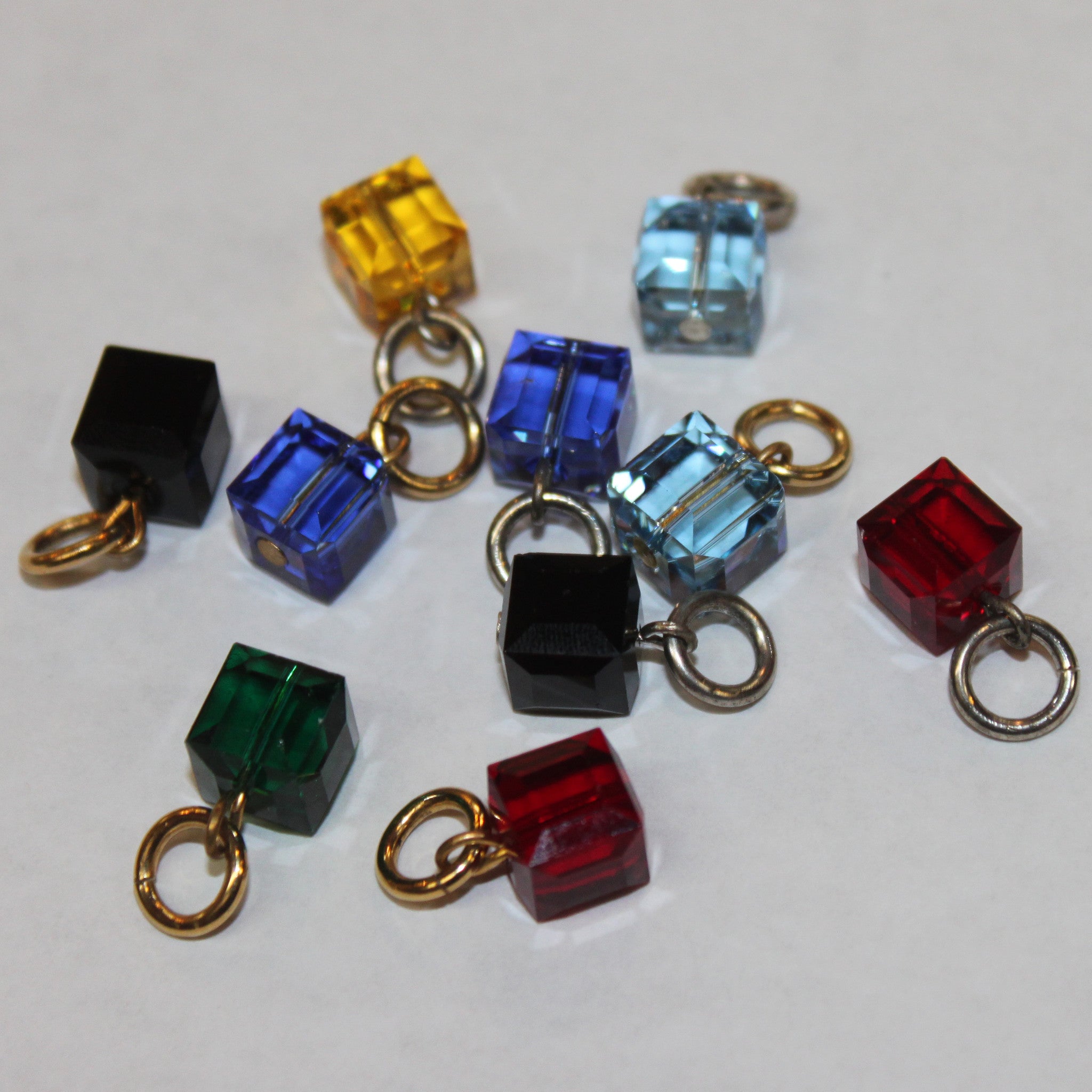 Light Blue Cube Charms
