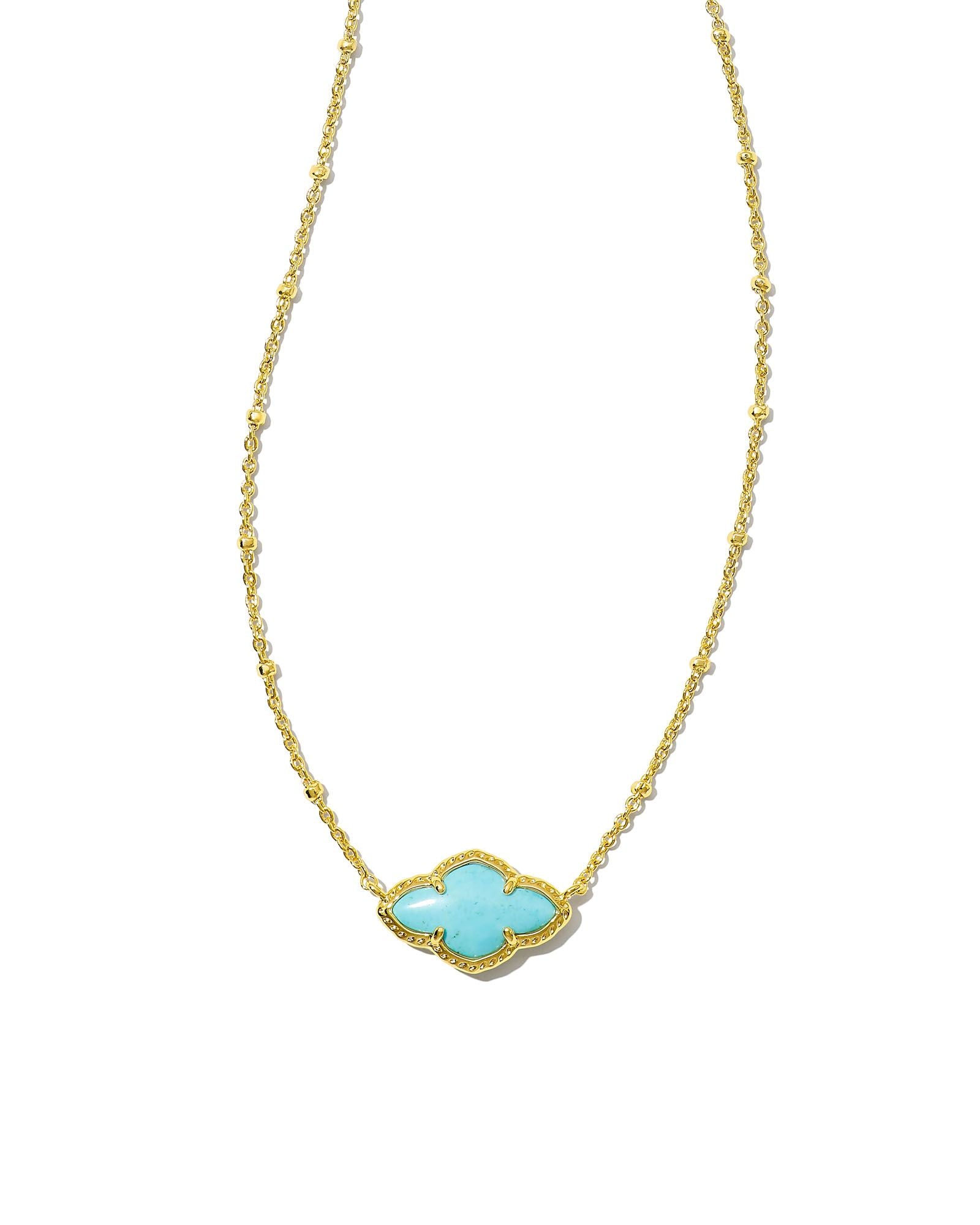 Abbie Pendant Necklace in Turquoise