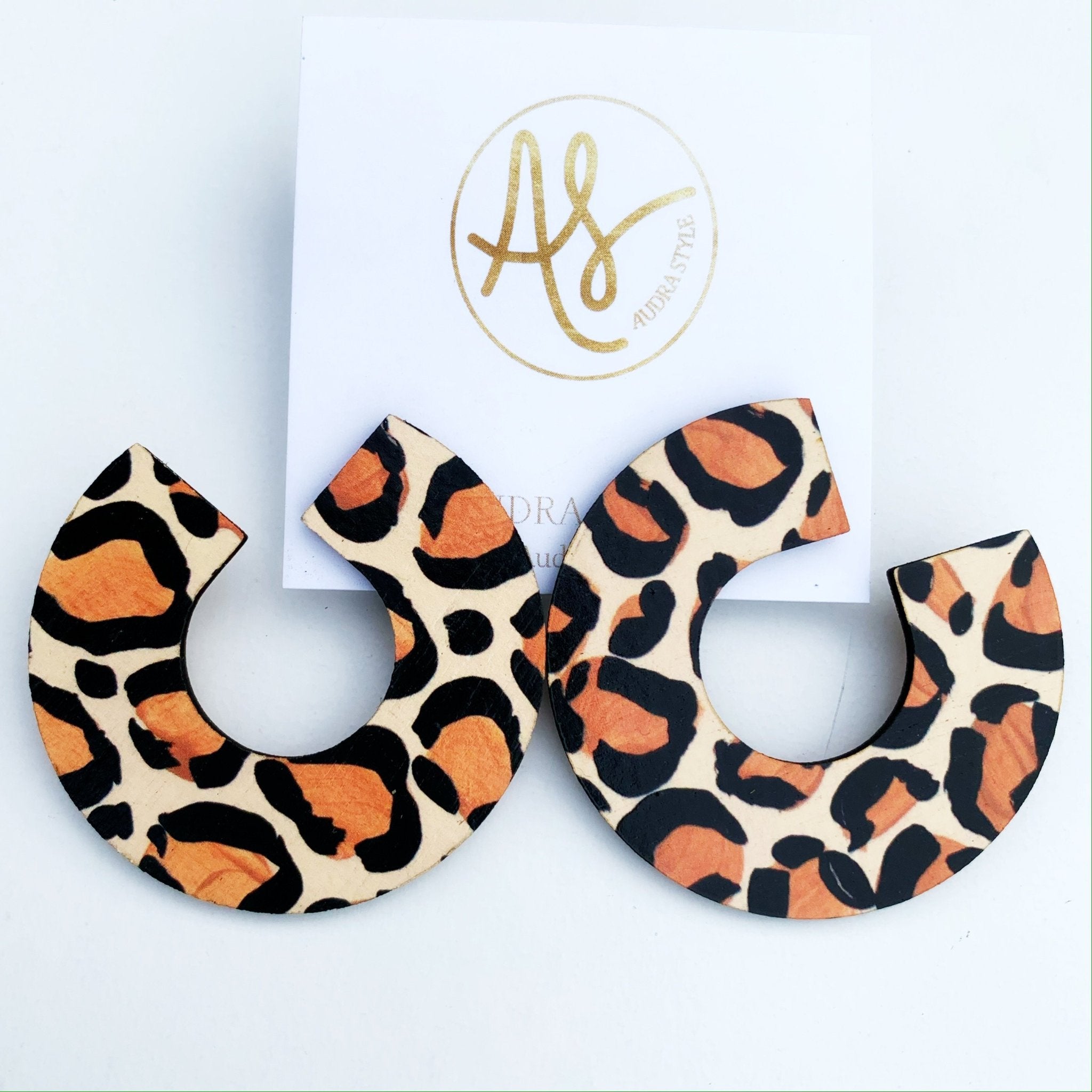 The Cece Earrings in Leopard