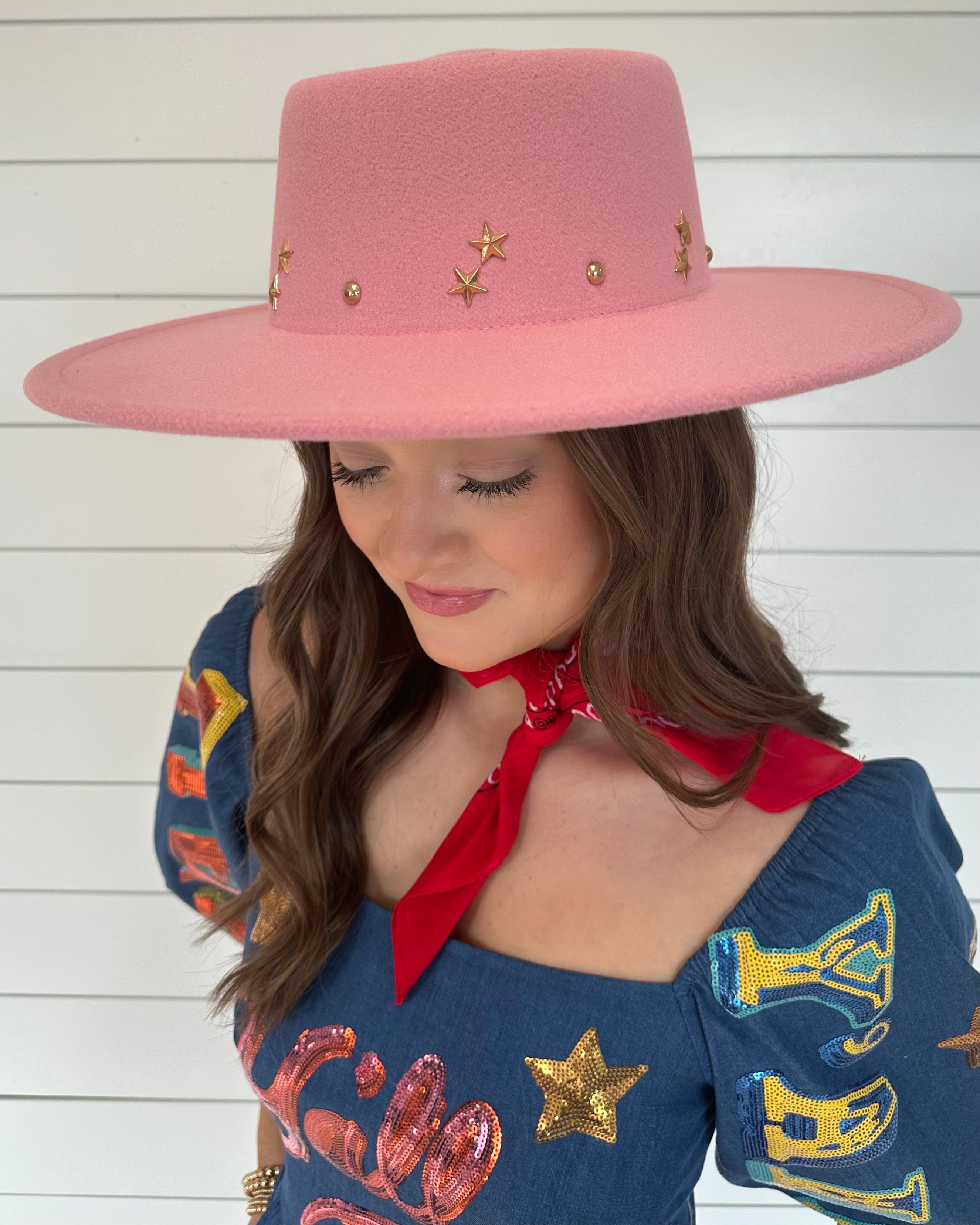 Western Charm Hat in Pink