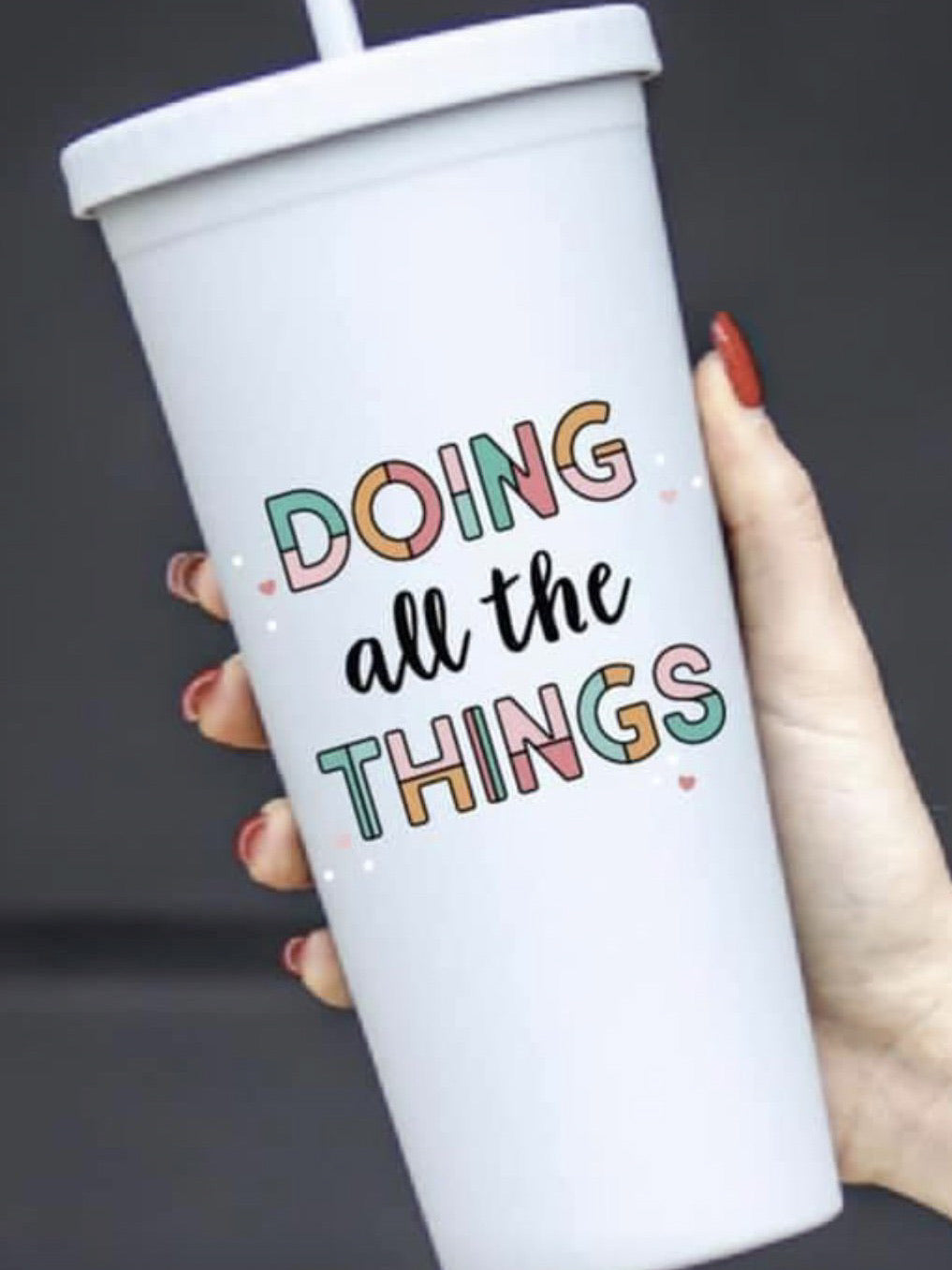 Doing All The Things Grey Tumbler