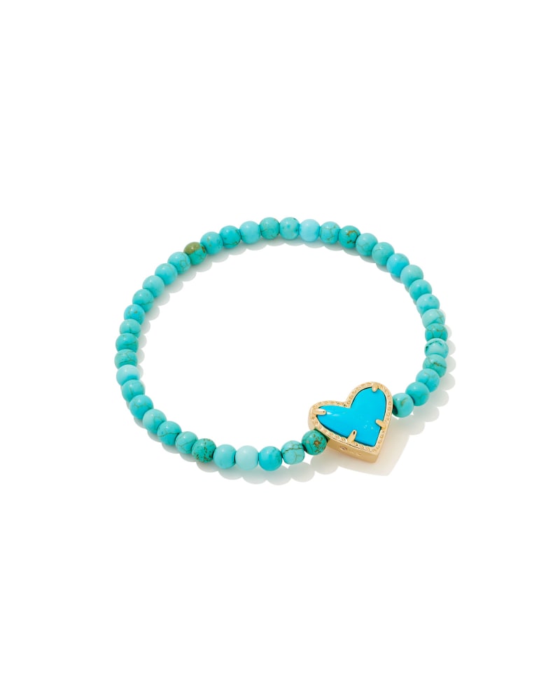 Beaded Ari Gold Stretch Bracelet In Turquoise Mix