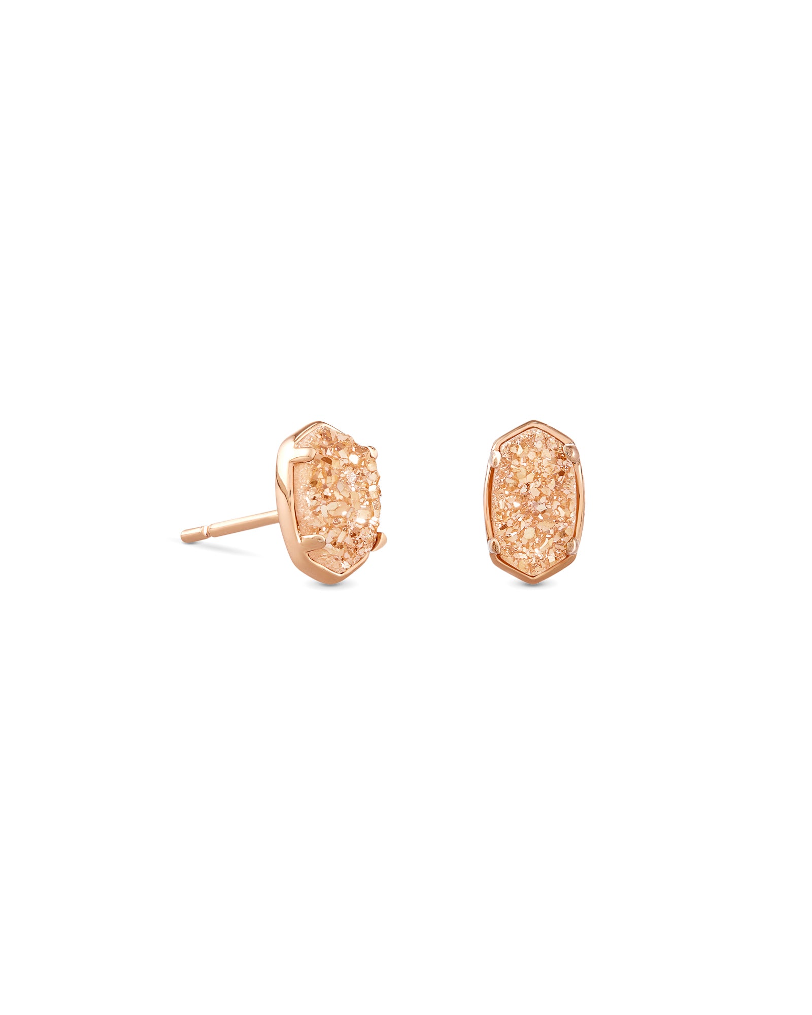 Emilie Stud Earring in Rose Gold Sand Drsuy