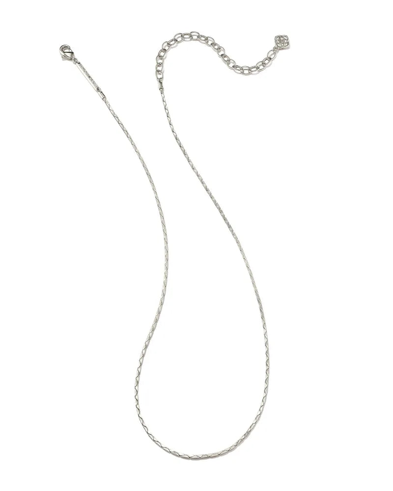 Lennon Chain Necklace in Rhodium